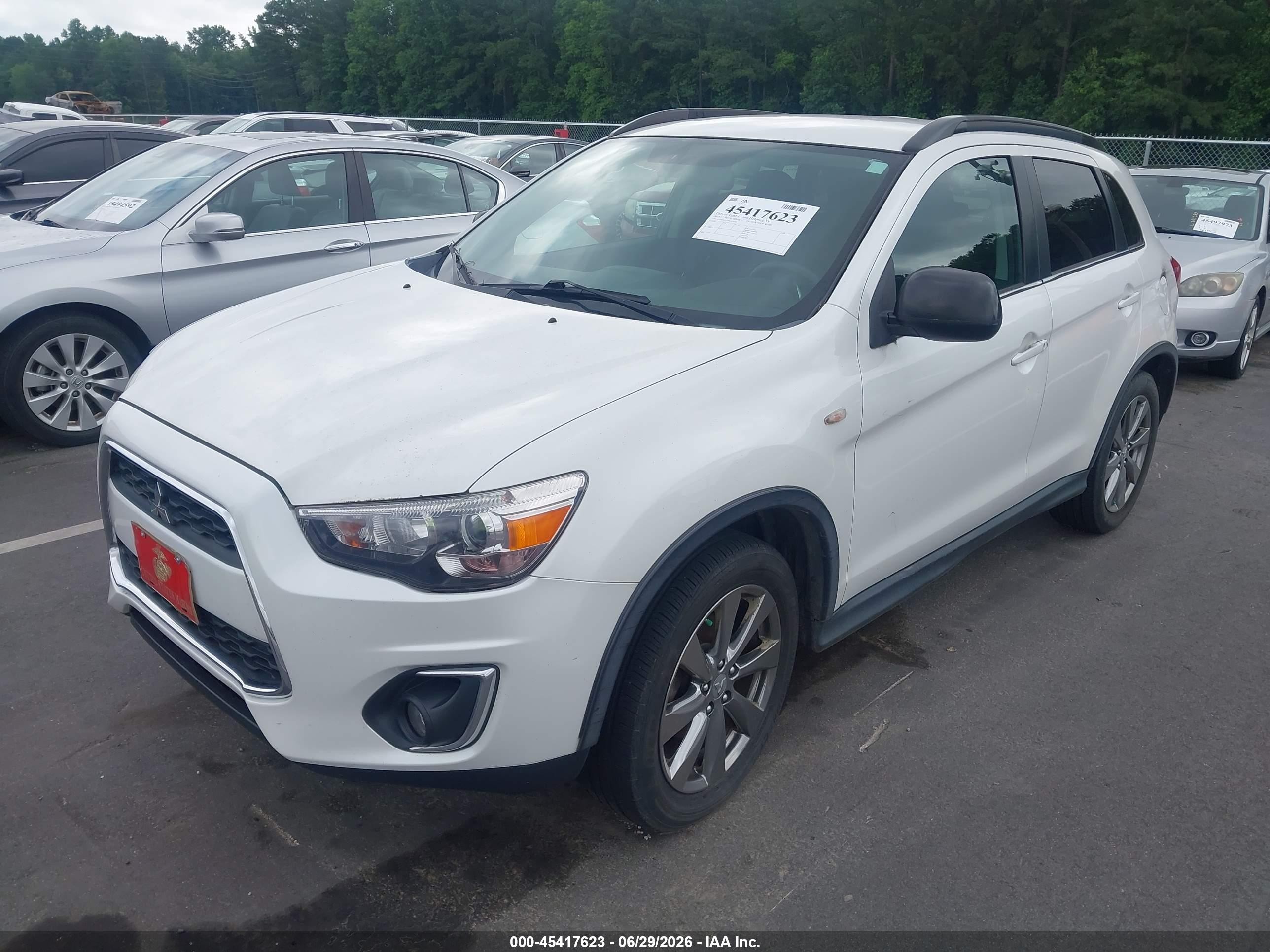2013 Mitsubishi Outlander Sport Le White vin: 4A4AP5AU4DE017058