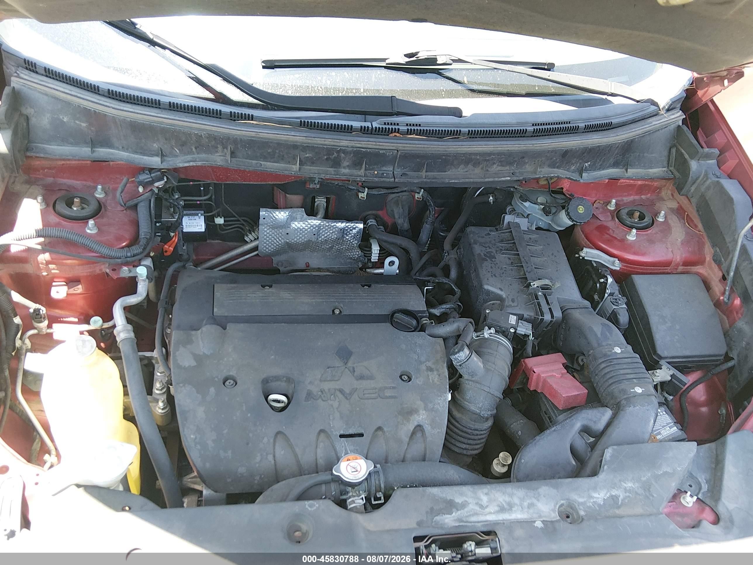 2013 Mitsubishi Outlander Sport Le Red vin: 4A4AP5AU9DE021865