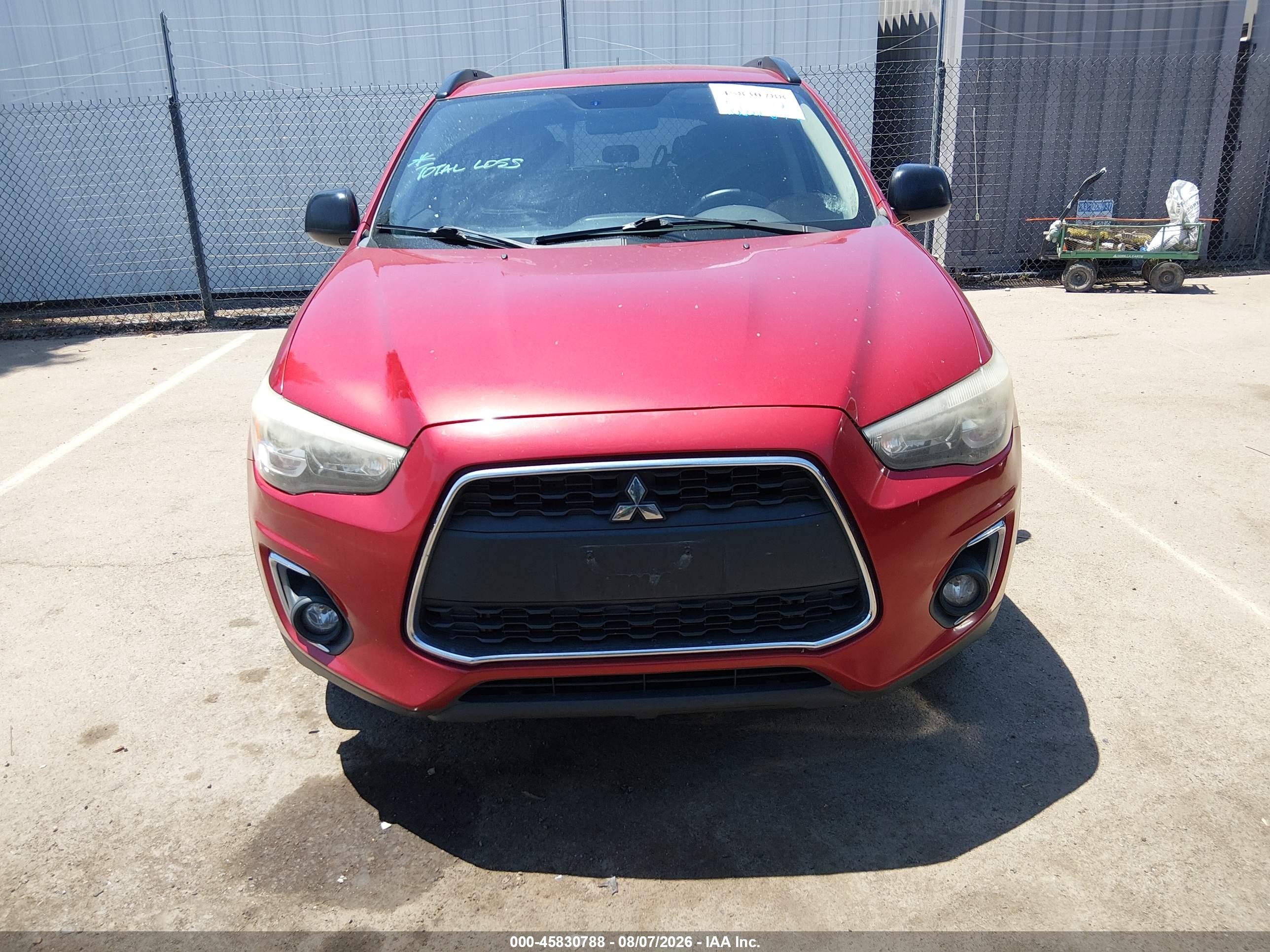 2013 Mitsubishi Outlander Sport Le Red vin: 4A4AP5AU9DE021865