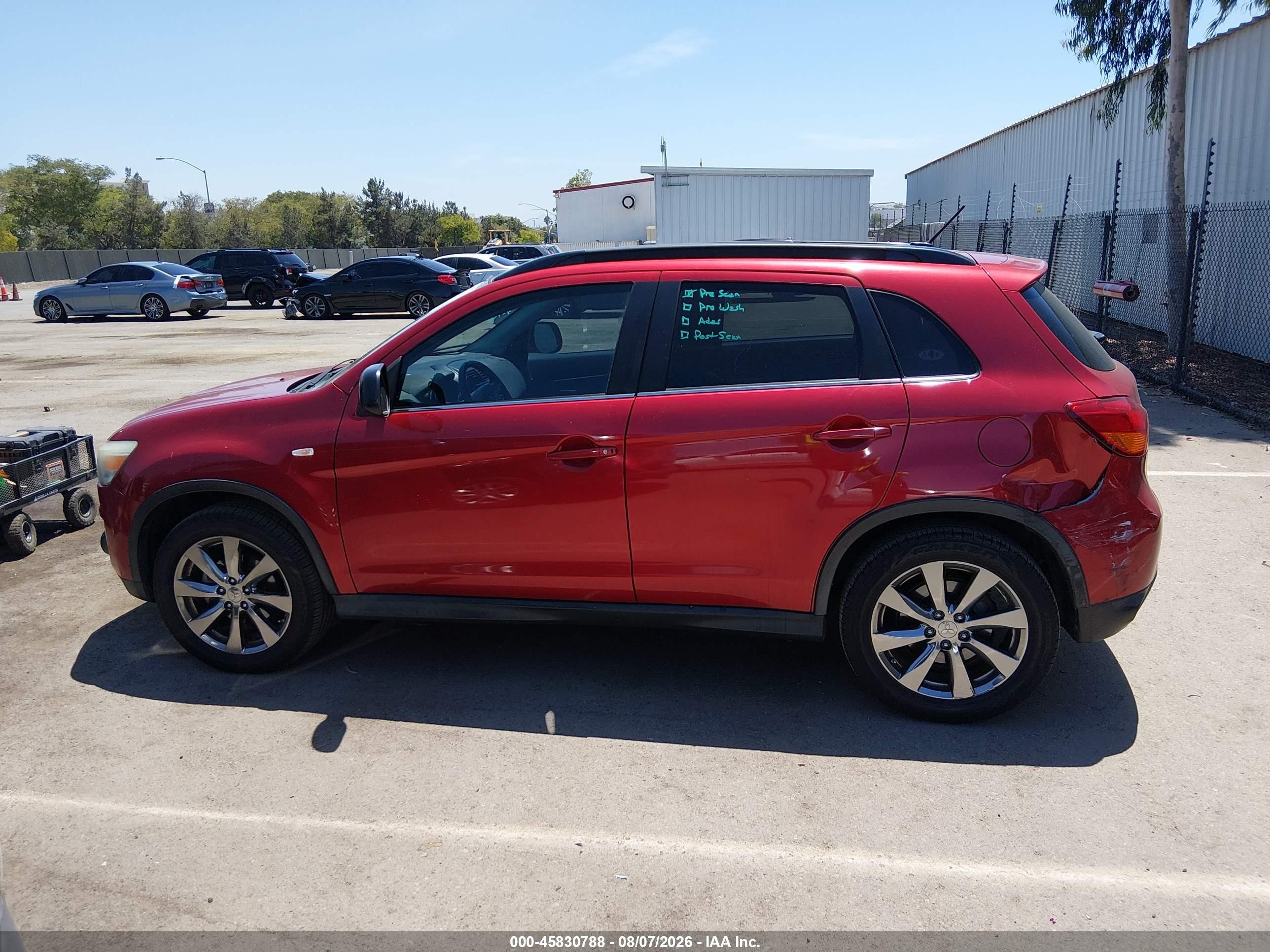 2013 Mitsubishi Outlander Sport Le Red vin: 4A4AP5AU9DE021865