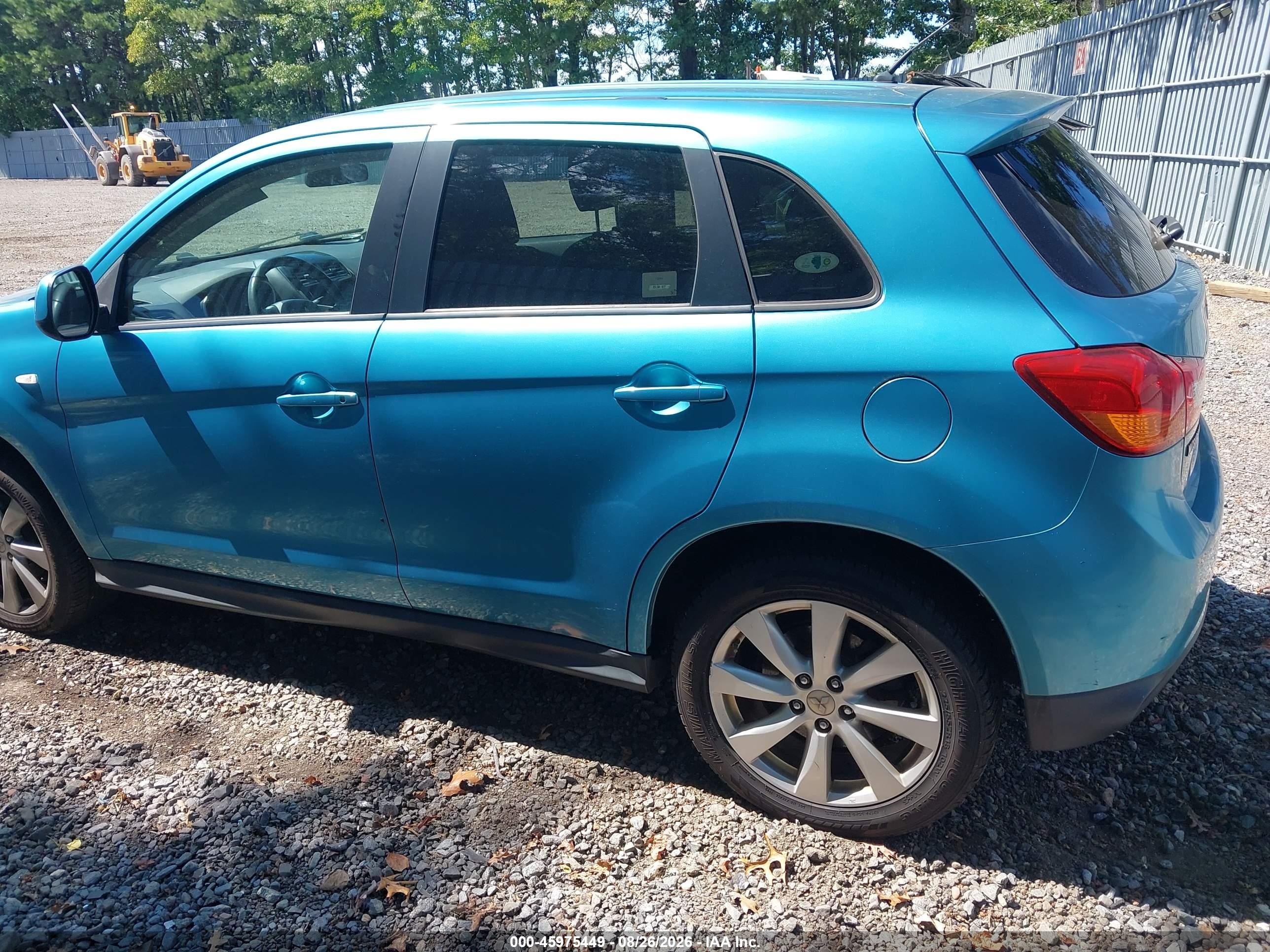 2014 Mitsubishi Outlander Sport Es Blue vin: 4A4AR3AU0EE009880