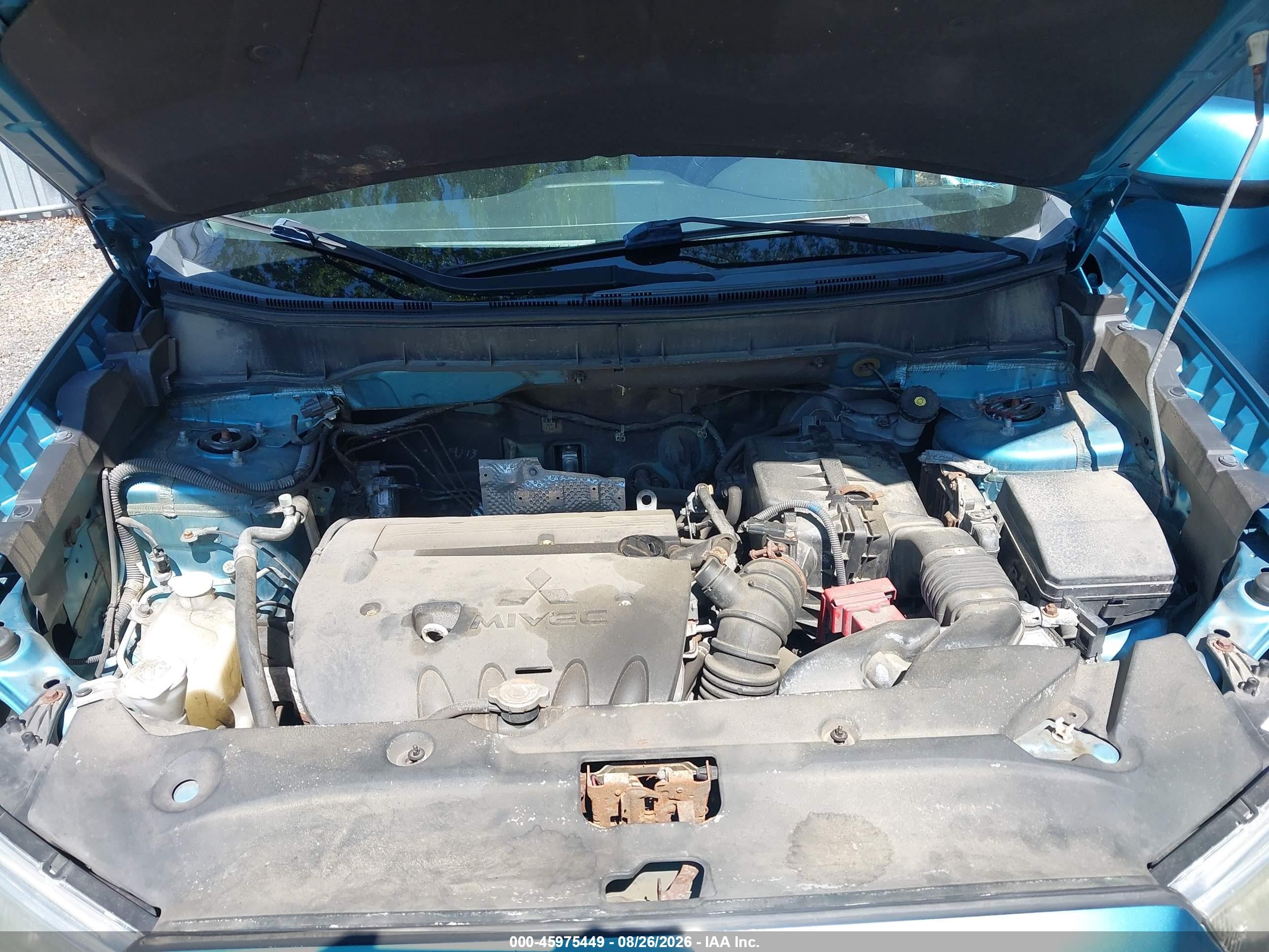 2014 Mitsubishi Outlander Sport Es Blue vin: 4A4AR3AU0EE009880