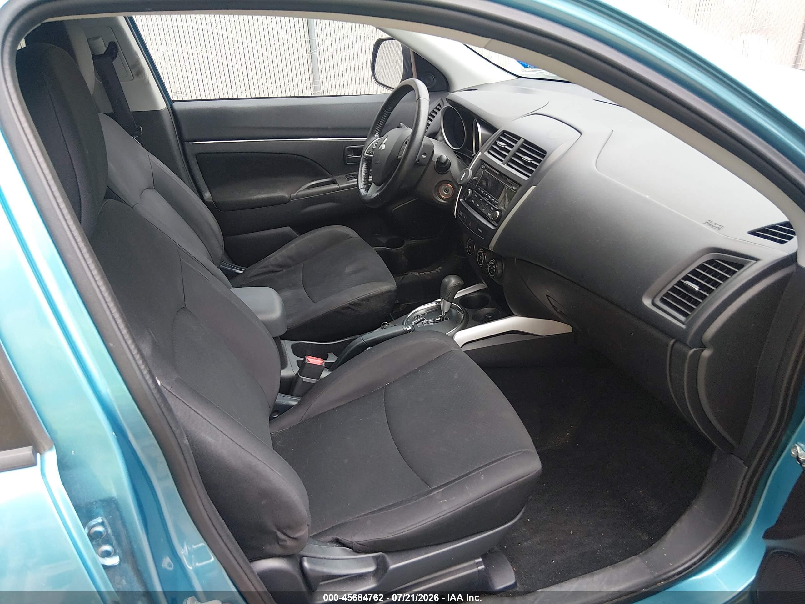 2014 Mitsubishi Outlander Sport Es Turquoise vin: 4A4AR3AU0EE021916