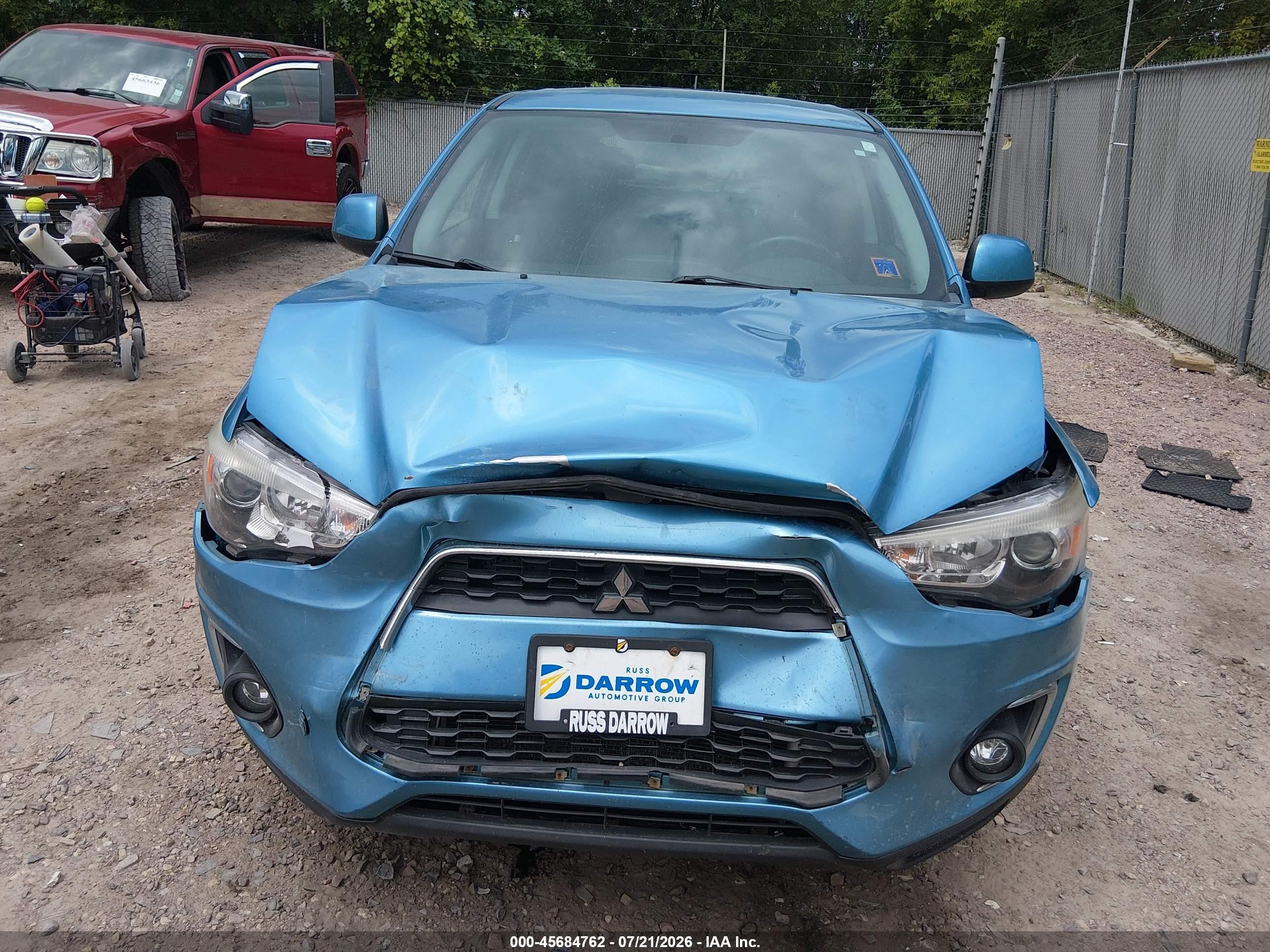 2014 Mitsubishi Outlander Sport Es Turquoise vin: 4A4AR3AU0EE021916