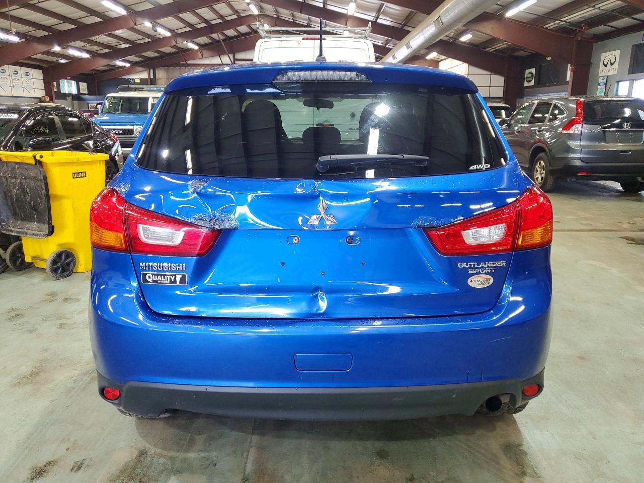 2015 Mitsubishi Outlander Sport Es Синий vin: 4A4AR3AU0FE051130