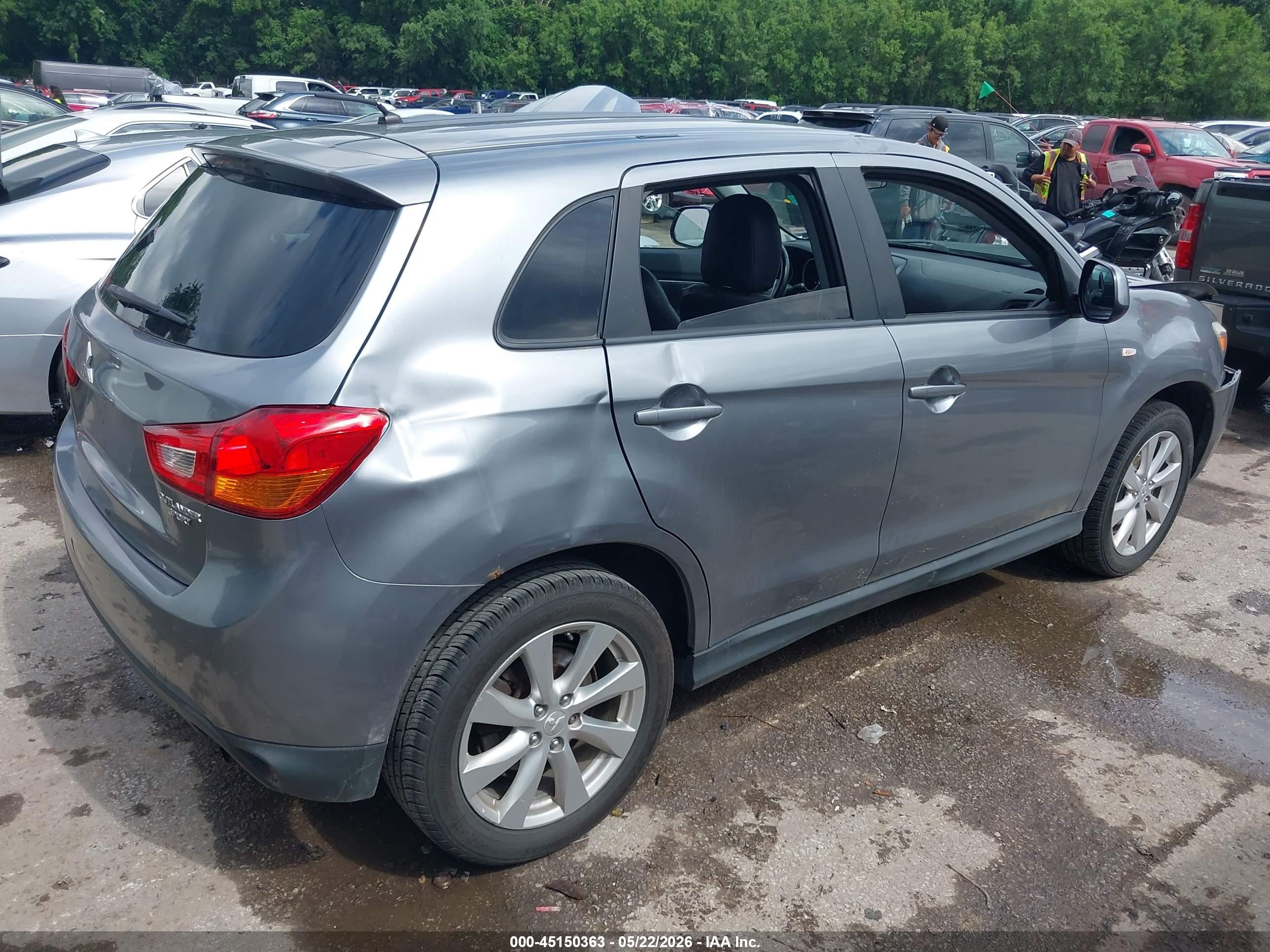 2014 Mitsubishi Outlander Sport Es Silver vin: 4A4AR3AU1EE018104