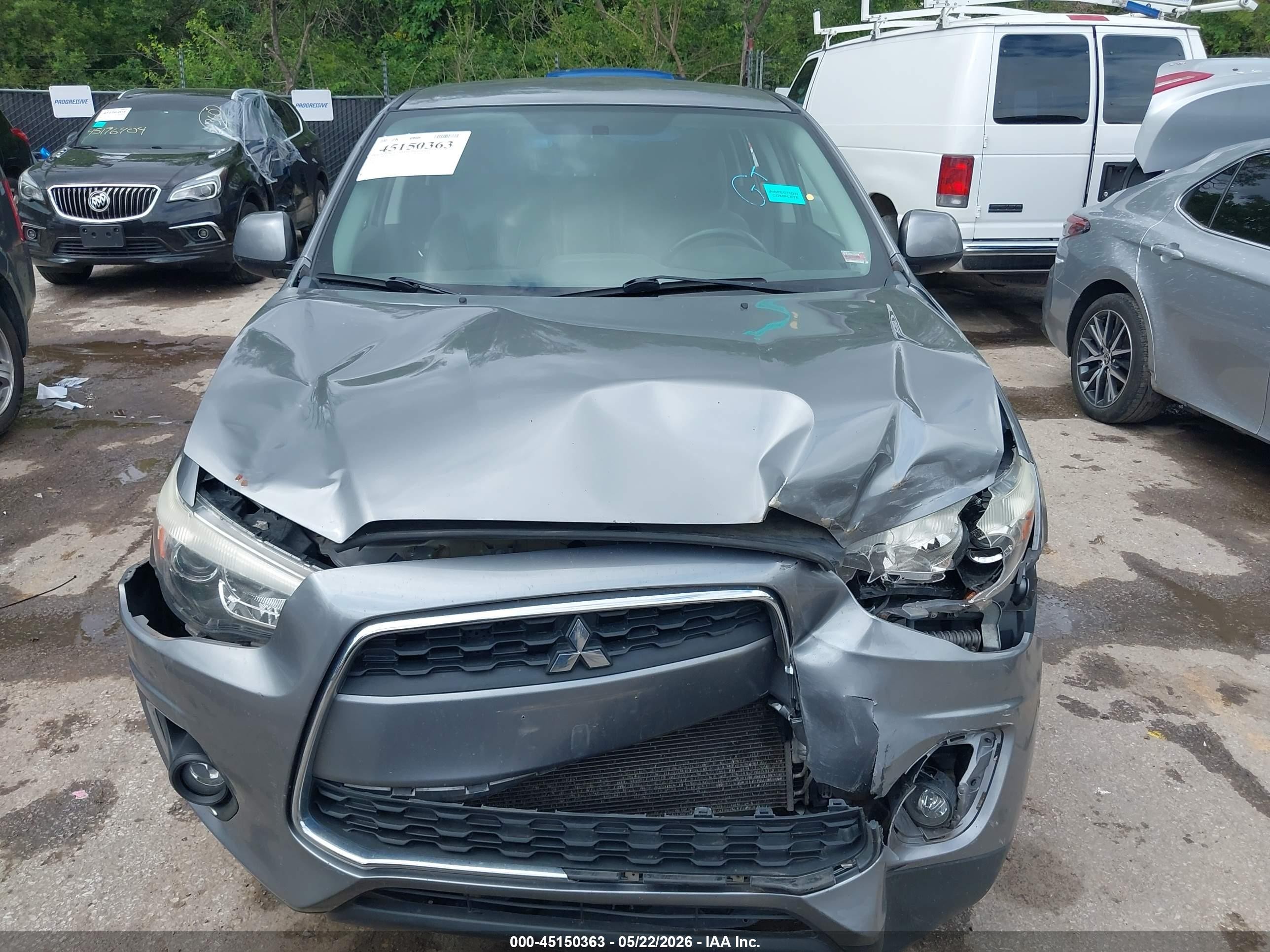 2014 Mitsubishi Outlander Sport Es Silver vin: 4A4AR3AU1EE018104