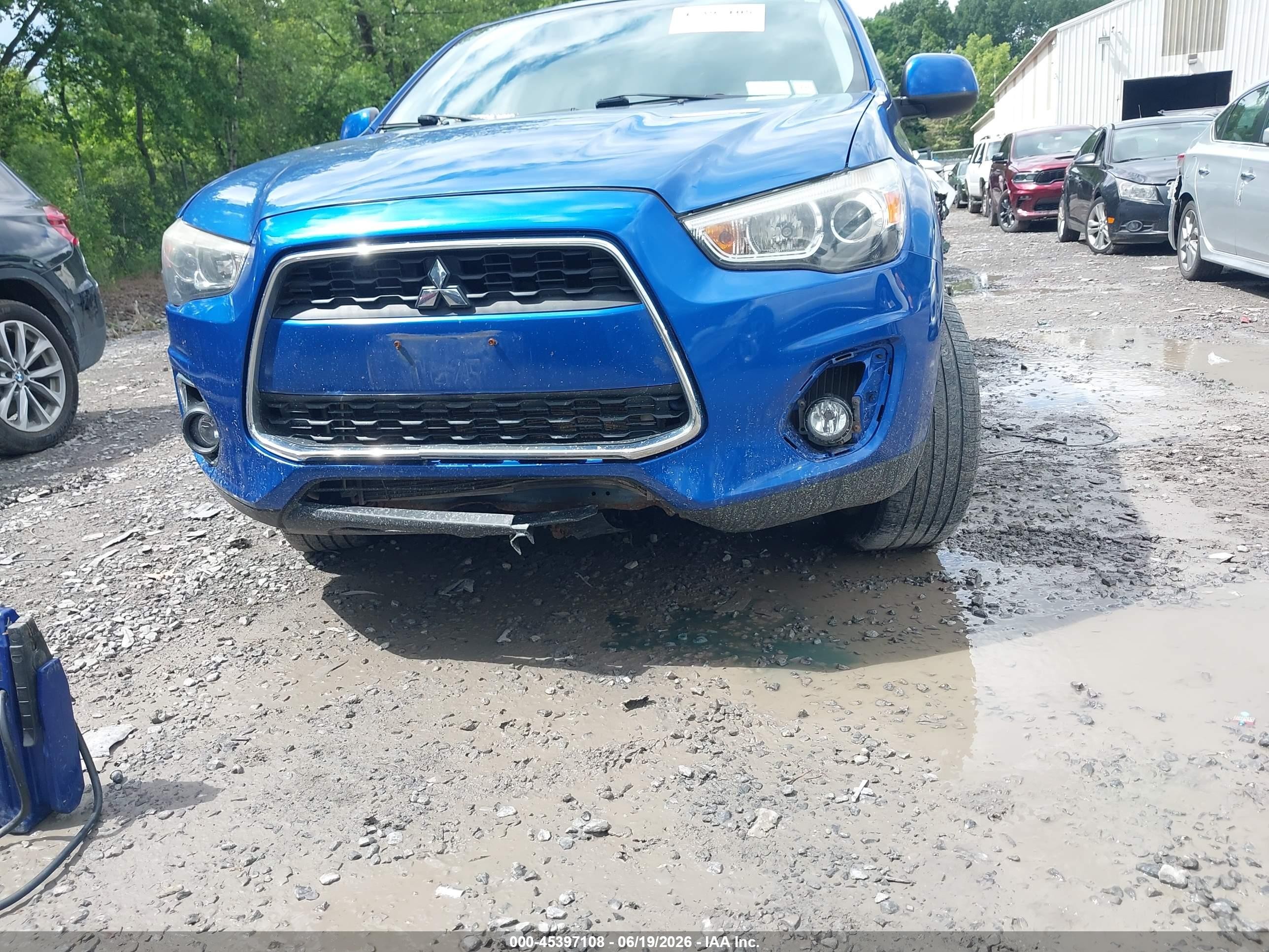 2015 Mitsubishi Outlander Sport Es Blue vin: 4A4AR3AU1FE007914