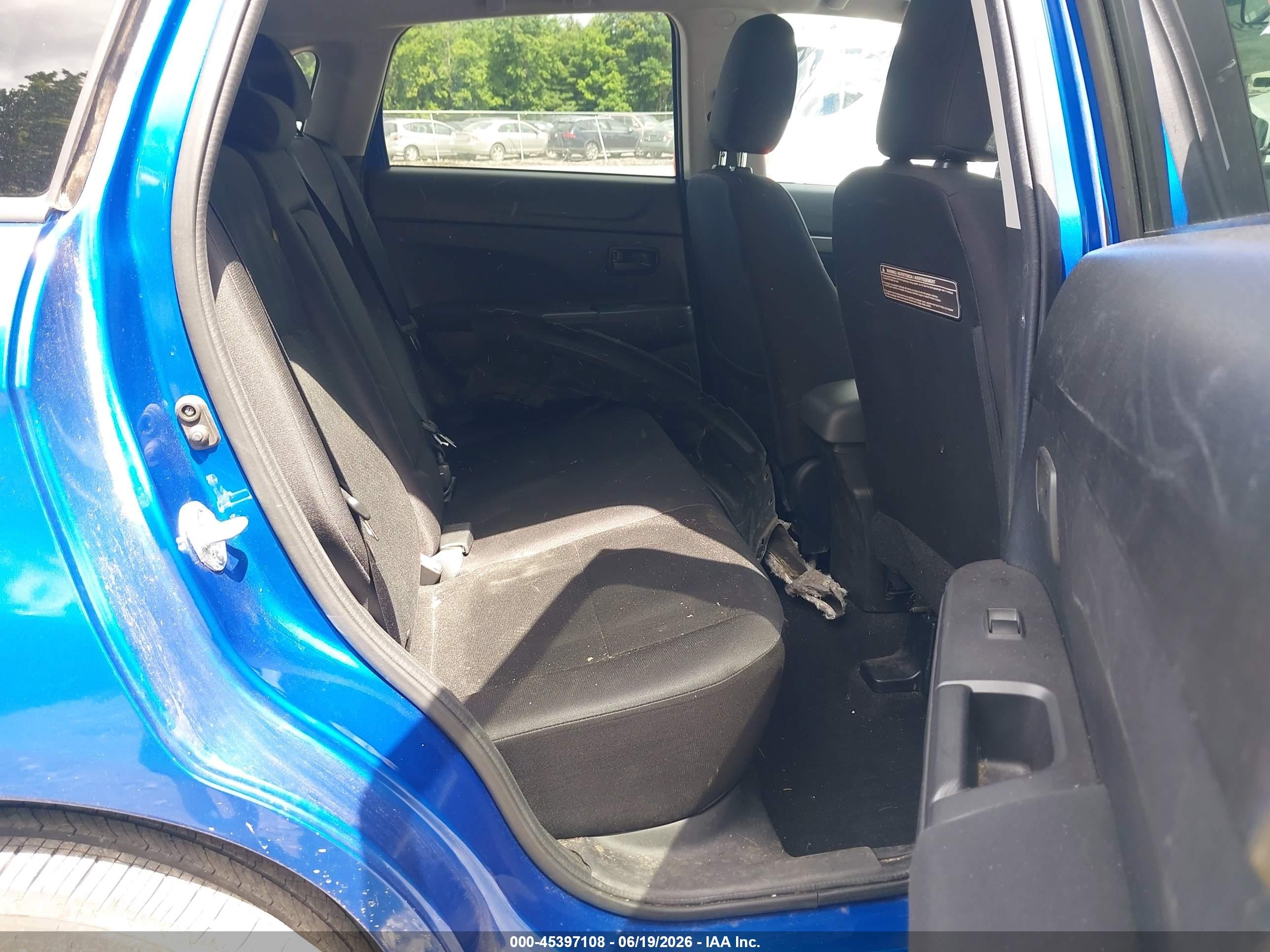 2015 Mitsubishi Outlander Sport Es Blue vin: 4A4AR3AU1FE007914