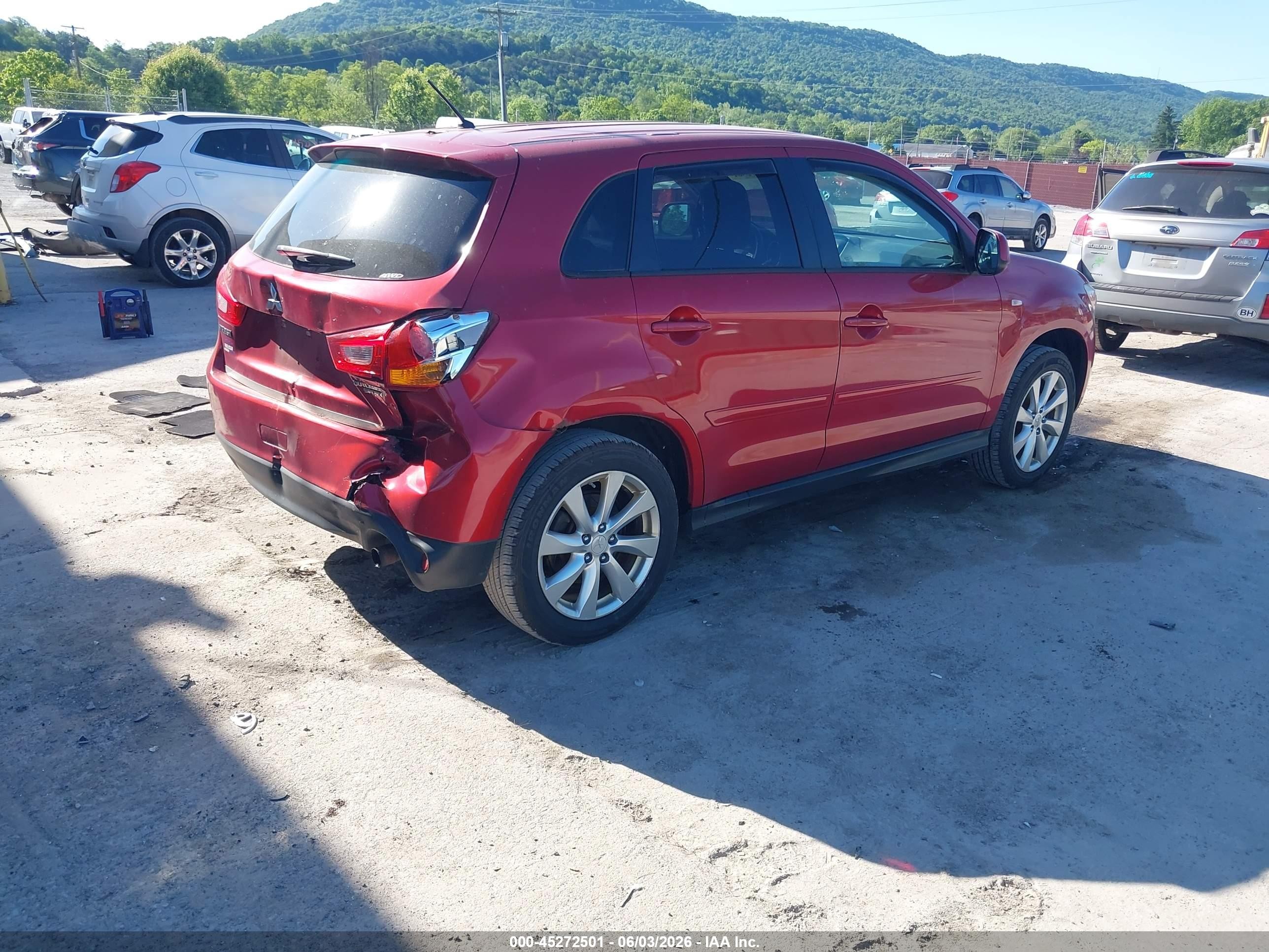 2015 Mitsubishi Outlander Sport Es Red vin: 4A4AR3AU1FE031419