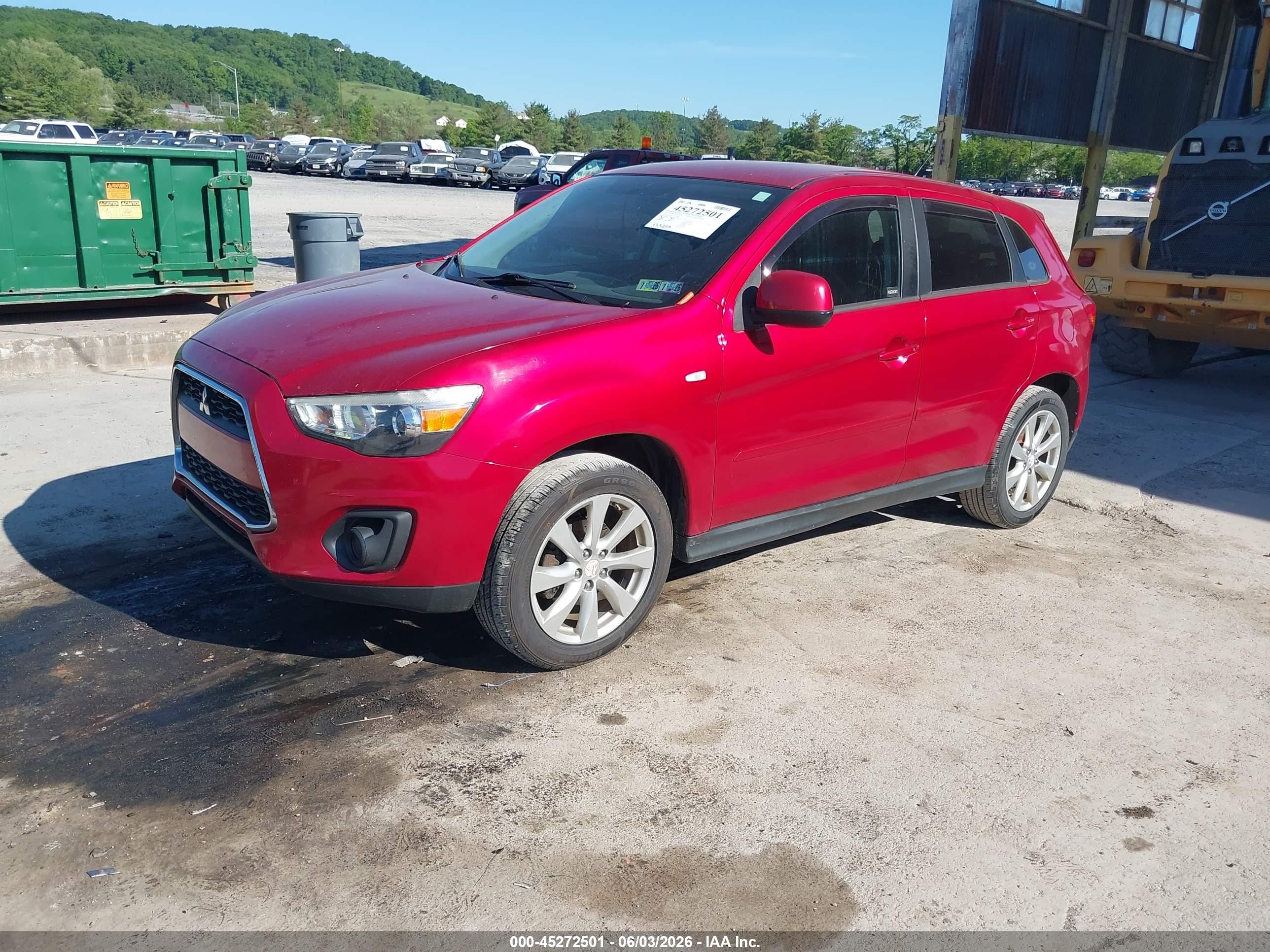 2015 Mitsubishi Outlander Sport Es Red vin: 4A4AR3AU1FE031419