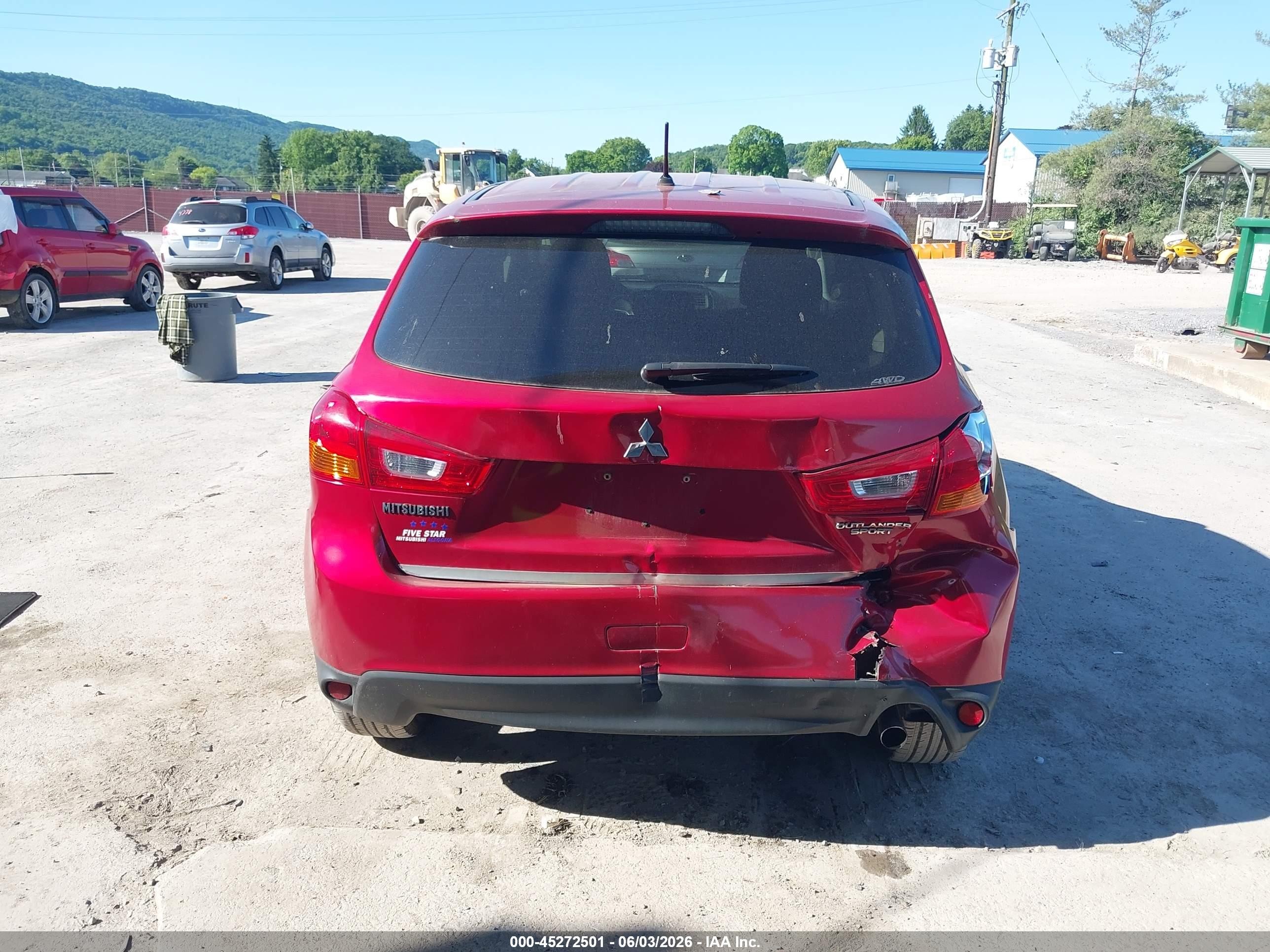 2015 Mitsubishi Outlander Sport Es Red vin: 4A4AR3AU1FE031419