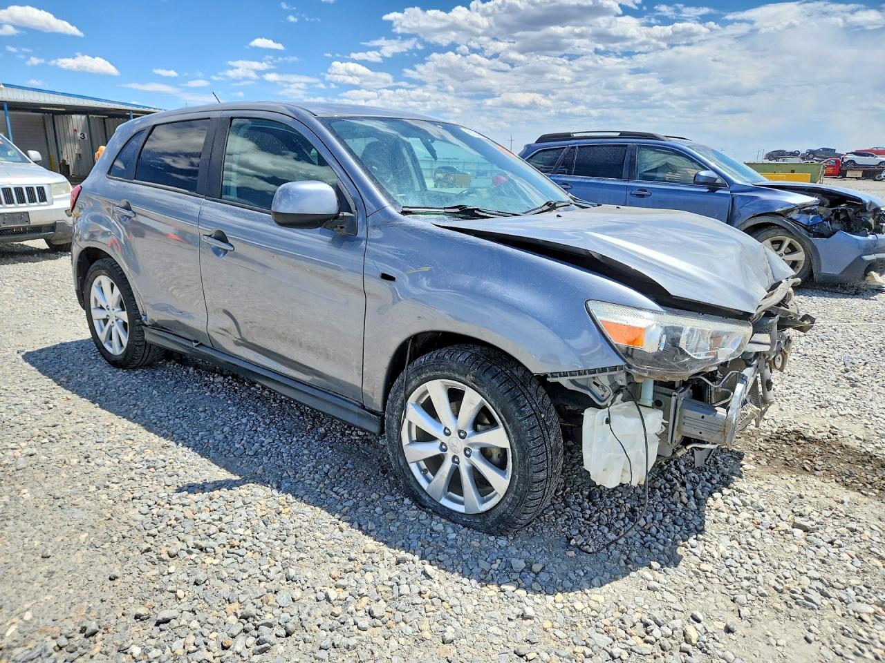 2013 Mitsubishi Outlander Sport Es Gray vin: 4A4AR3AU2DE024332