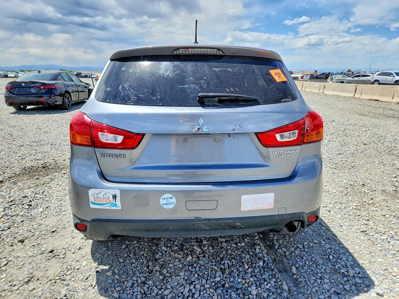 2013 Mitsubishi Outlander Sport Es Gray vin: 4A4AR3AU2DE024332
