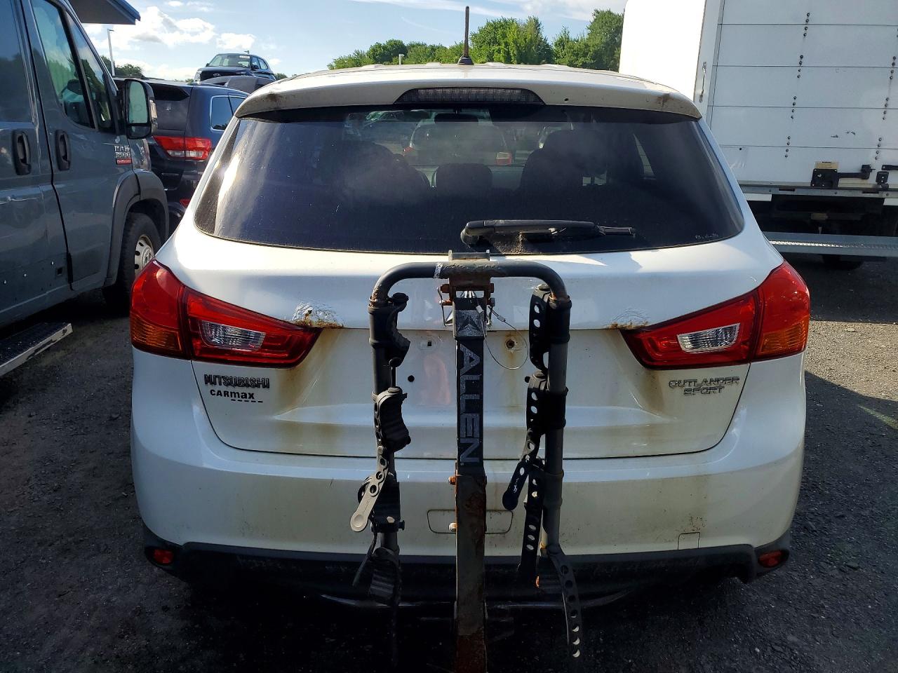 2014 Mitsubishi Outlander Sport Es White vin: 4A4AR3AU2EE003451