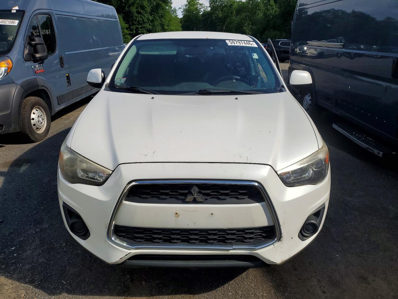 2014 Mitsubishi Outlander Sport Es White vin: 4A4AR3AU2EE003451