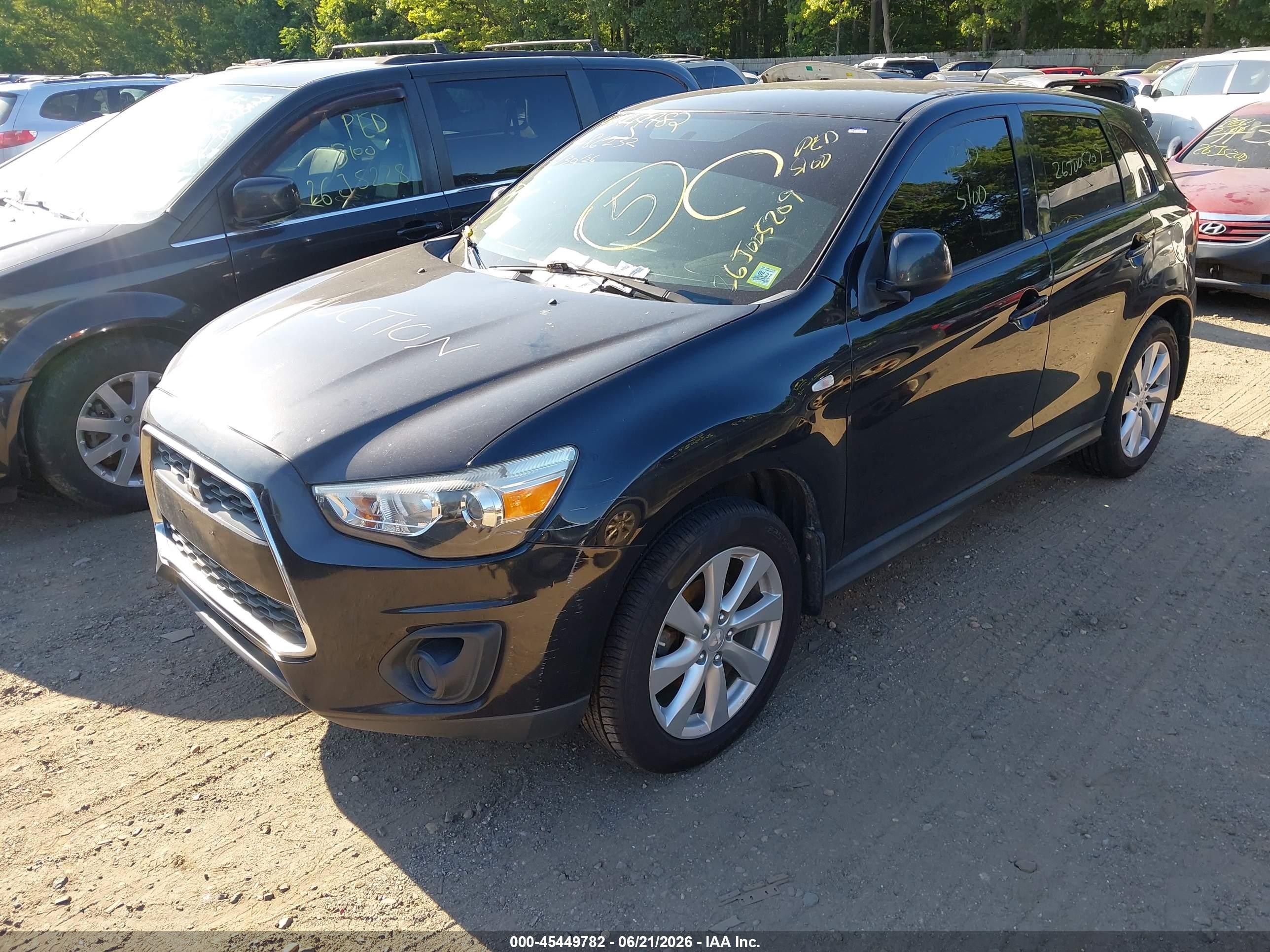 2014 Mitsubishi Outlander Sport Es Black vin: 4A4AR3AU2EE014398