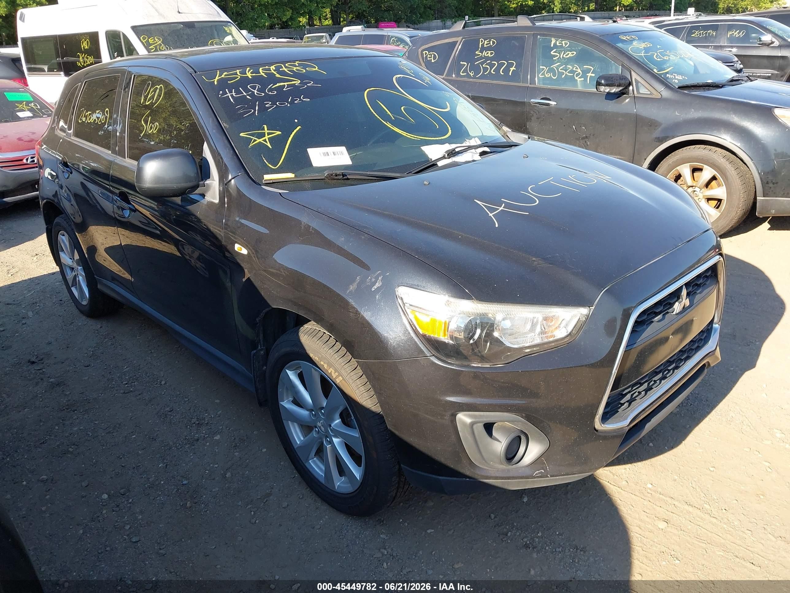2014 Mitsubishi Outlander Sport Es Black vin: 4A4AR3AU2EE014398