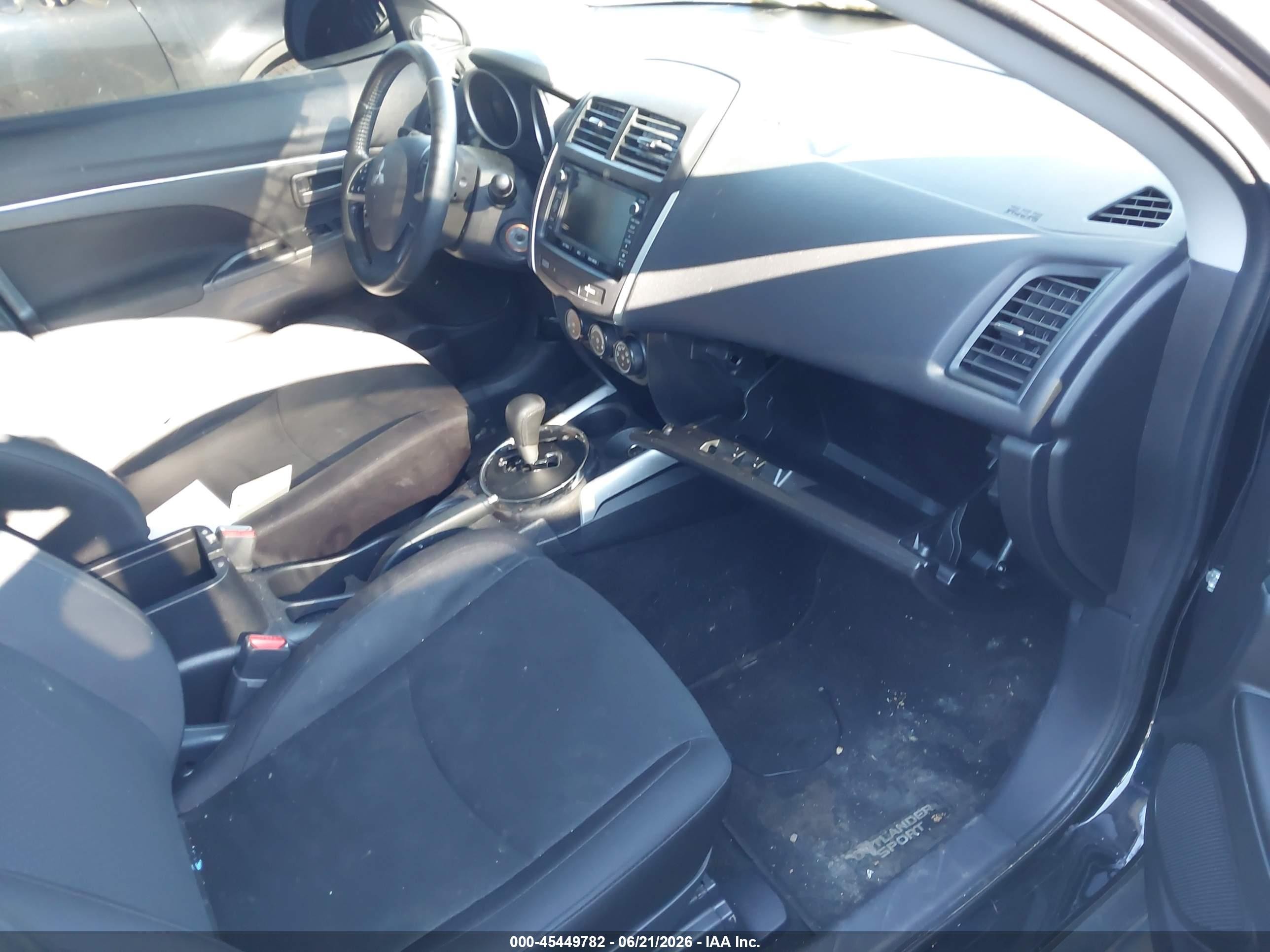 2014 Mitsubishi Outlander Sport Es Black vin: 4A4AR3AU2EE014398