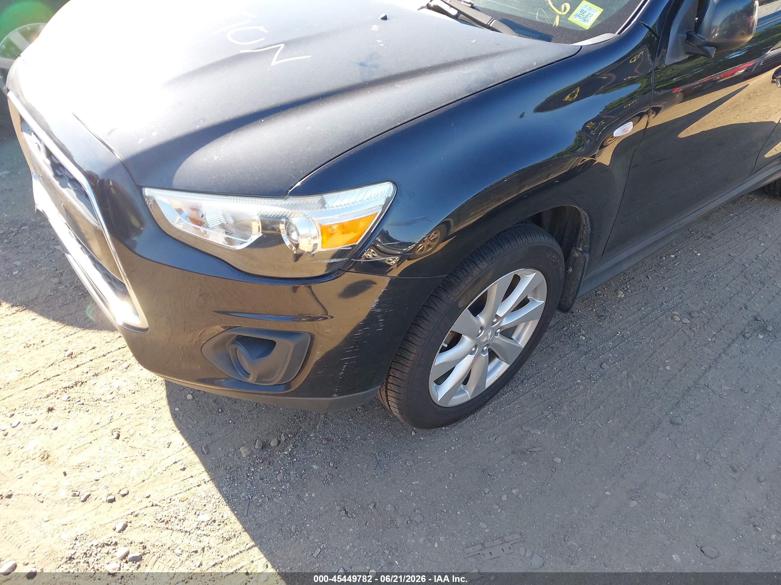 2014 Mitsubishi Outlander Sport Es Black vin: 4A4AR3AU2EE014398