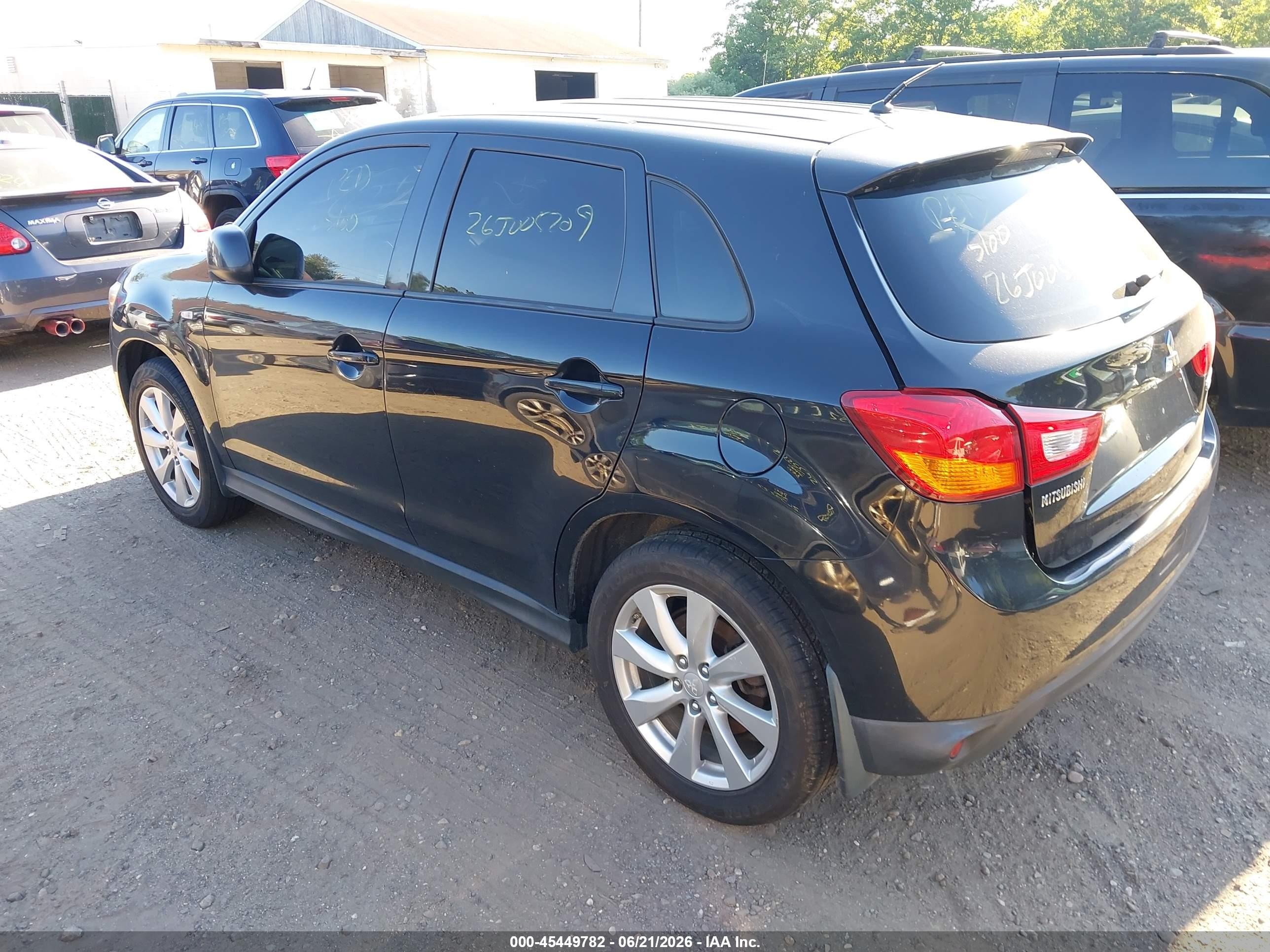 2014 Mitsubishi Outlander Sport Es Black vin: 4A4AR3AU2EE014398