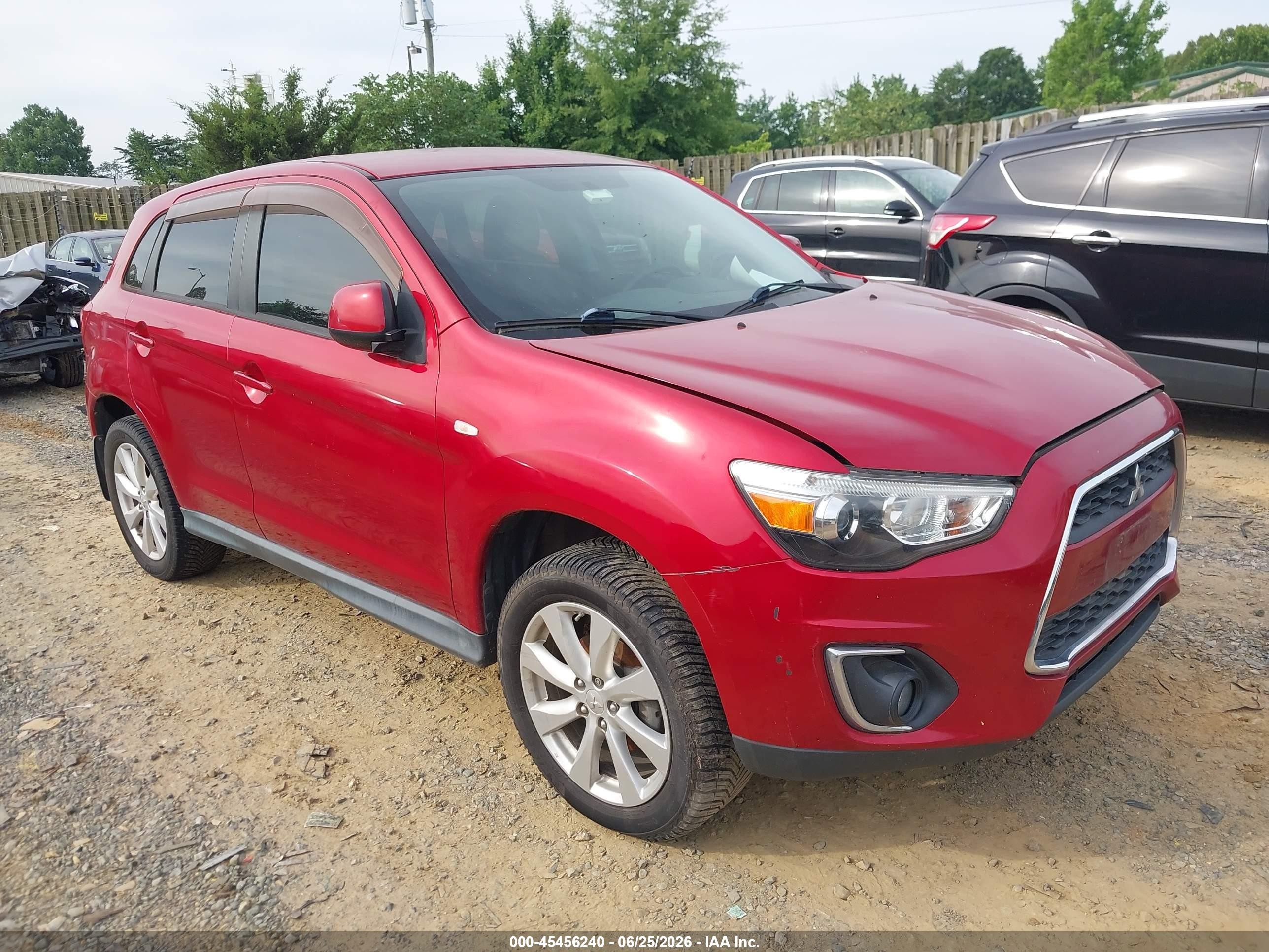 2015 Mitsubishi Outlander Sport Es Red vin: 4A4AR3AU2FE015875