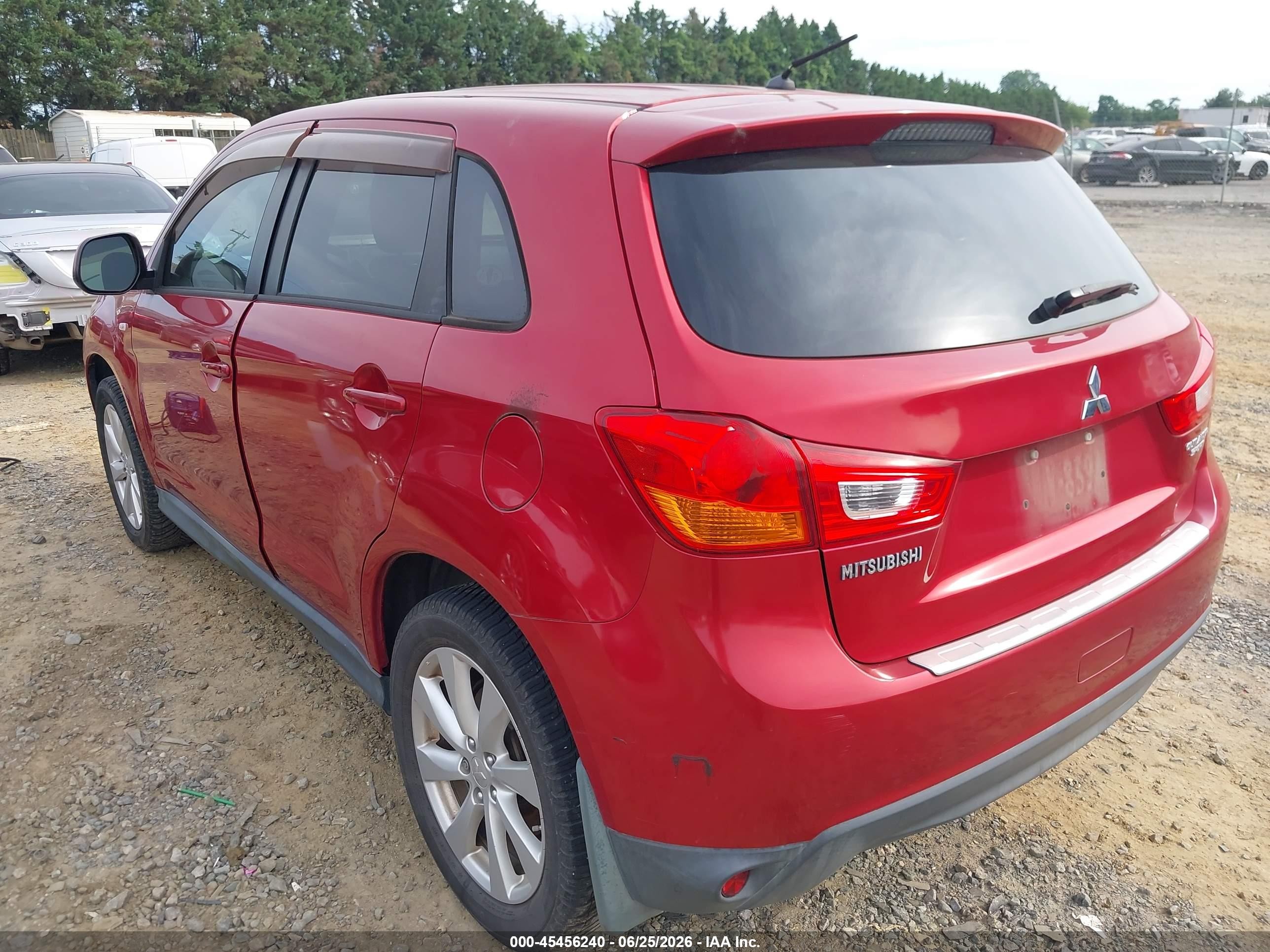 2015 Mitsubishi Outlander Sport Es Red vin: 4A4AR3AU2FE015875