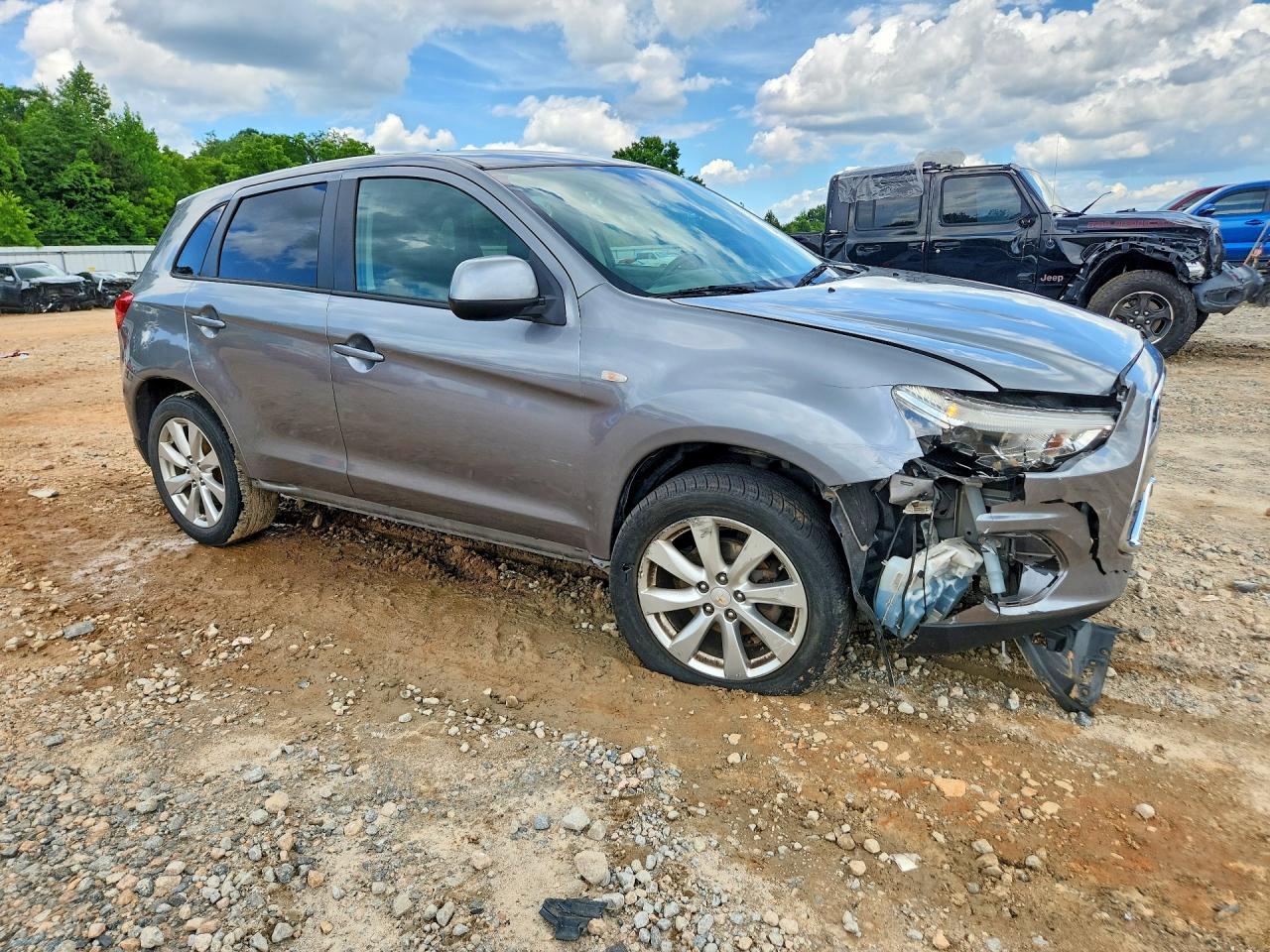 2015 Mitsubishi Outlander Sport Es Gray vin: 4A4AR3AU2FE040033