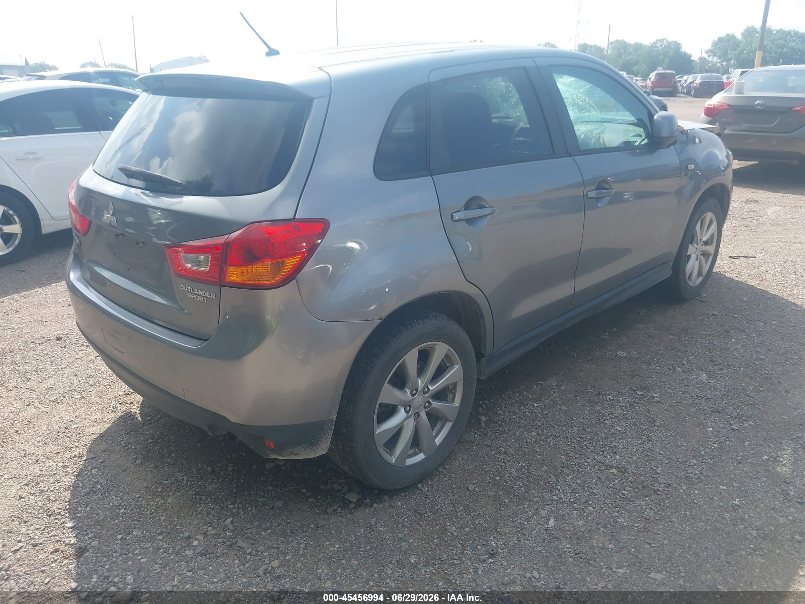 2015 Mitsubishi Outlander Sport Es Серый vin: 4A4AR3AU2FE056863