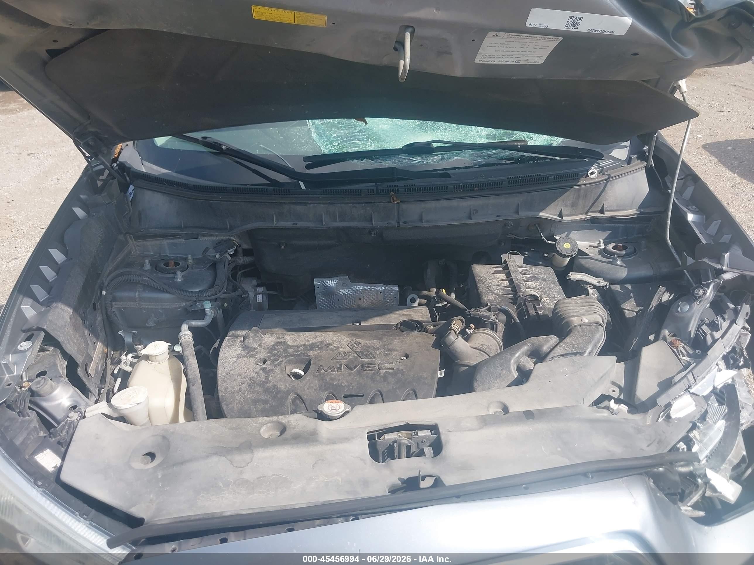 2015 Mitsubishi Outlander Sport Es Серый vin: 4A4AR3AU2FE056863