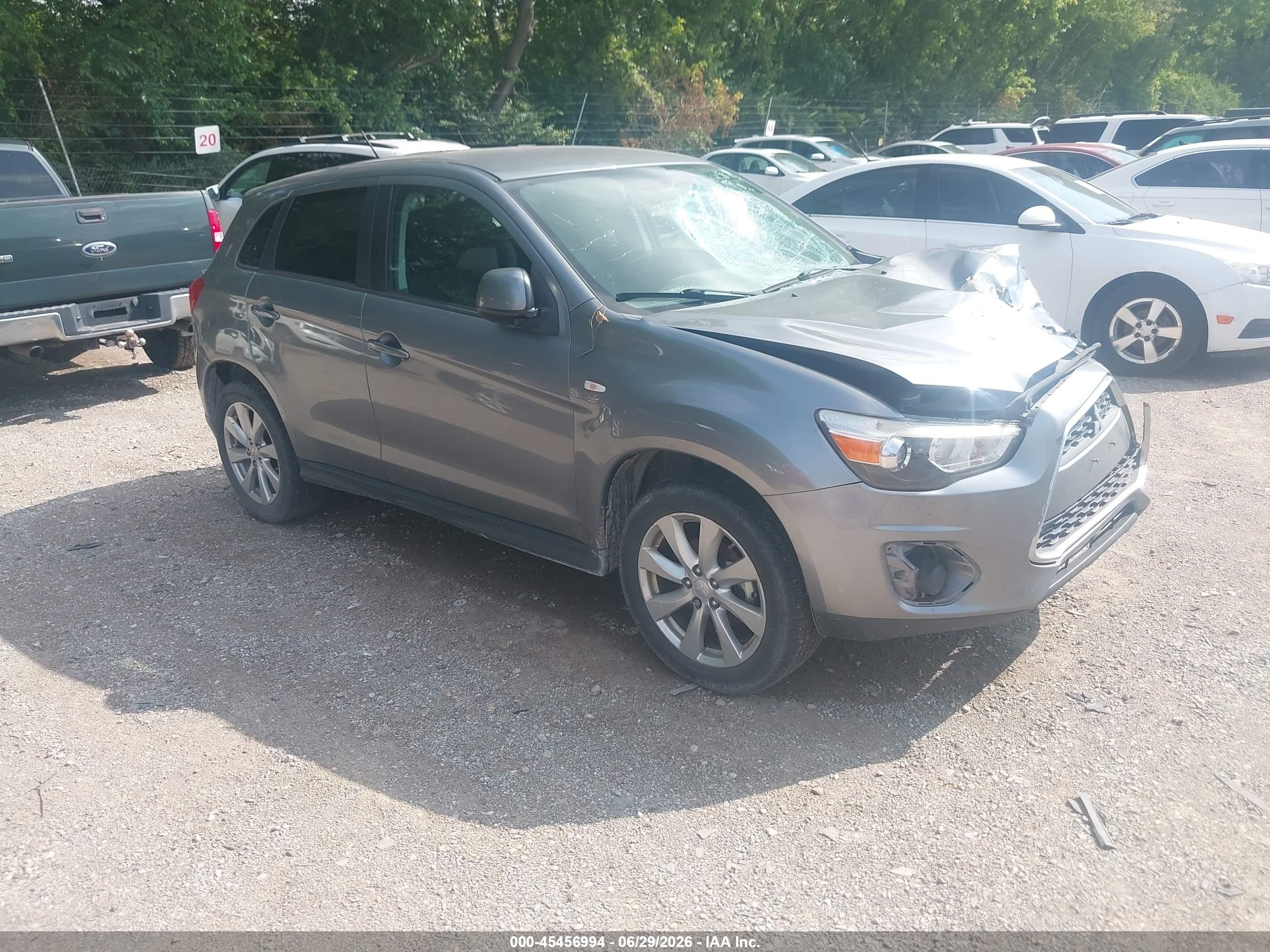 2015 Mitsubishi Outlander Sport Es Gray vin: 4A4AR3AU2FE056863