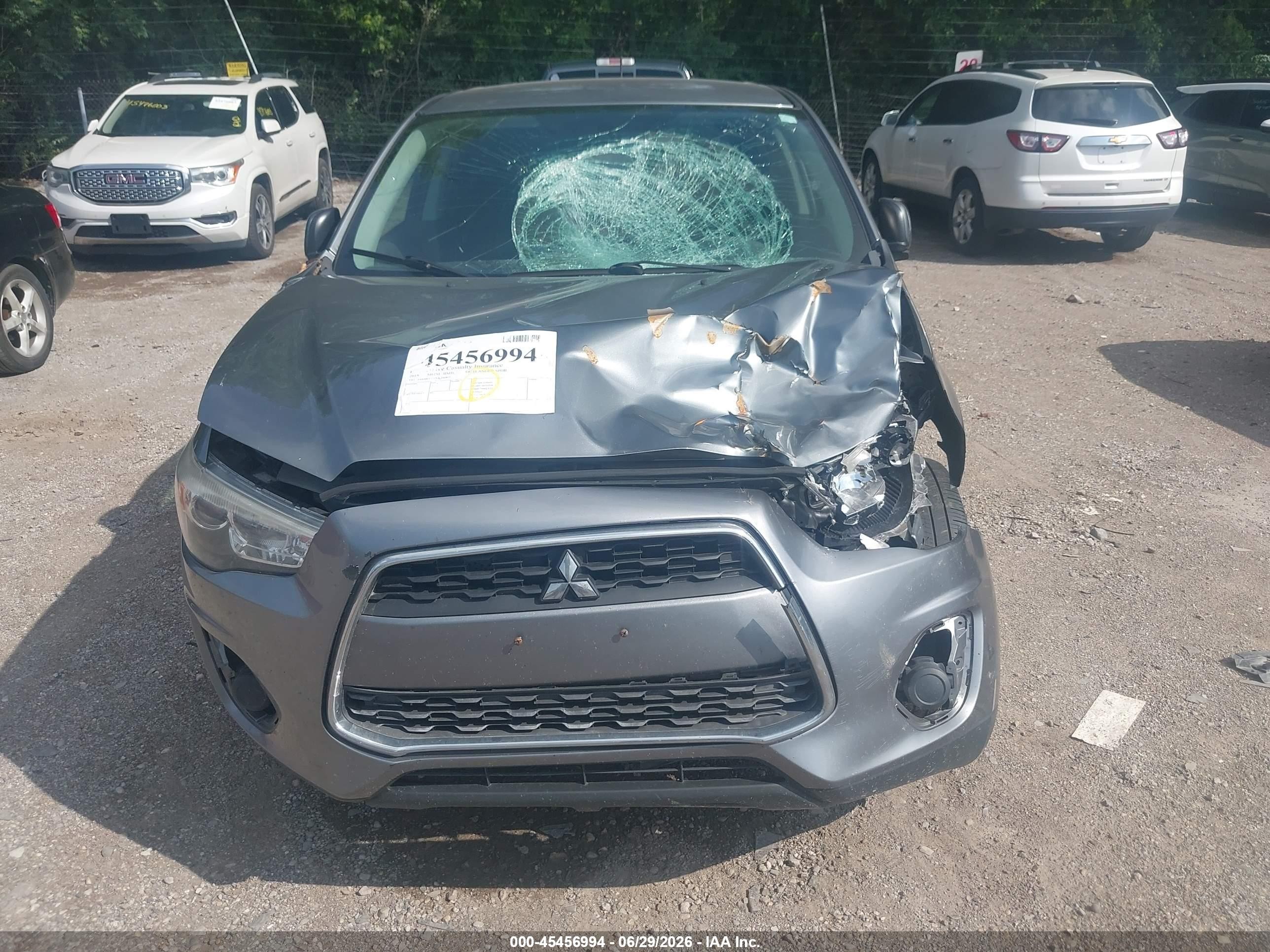 2015 Mitsubishi Outlander Sport Es Серый vin: 4A4AR3AU2FE056863