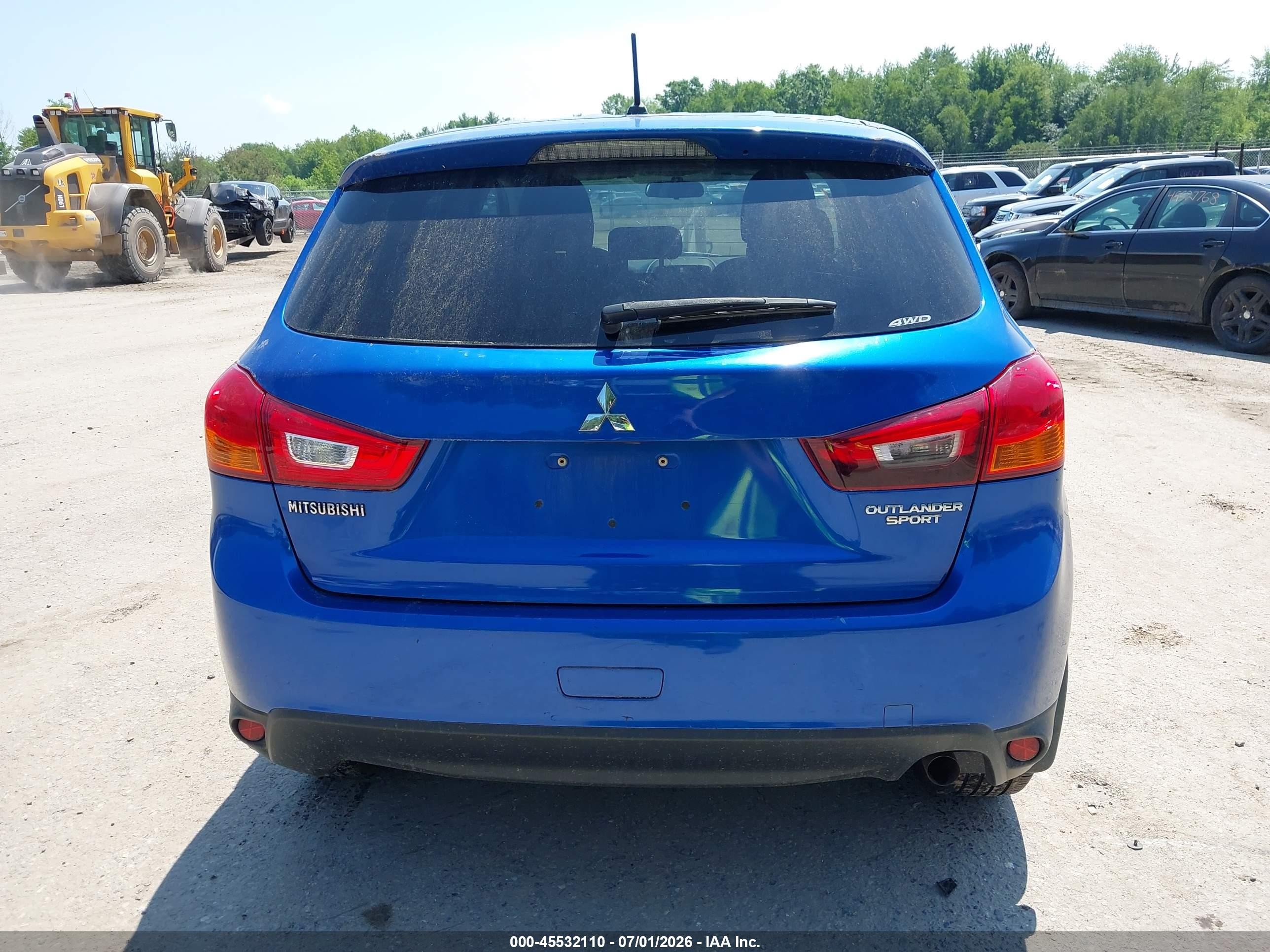 2015 Mitsubishi Outlander Sport Es Blue vin: 4A4AR3AU2FE057110