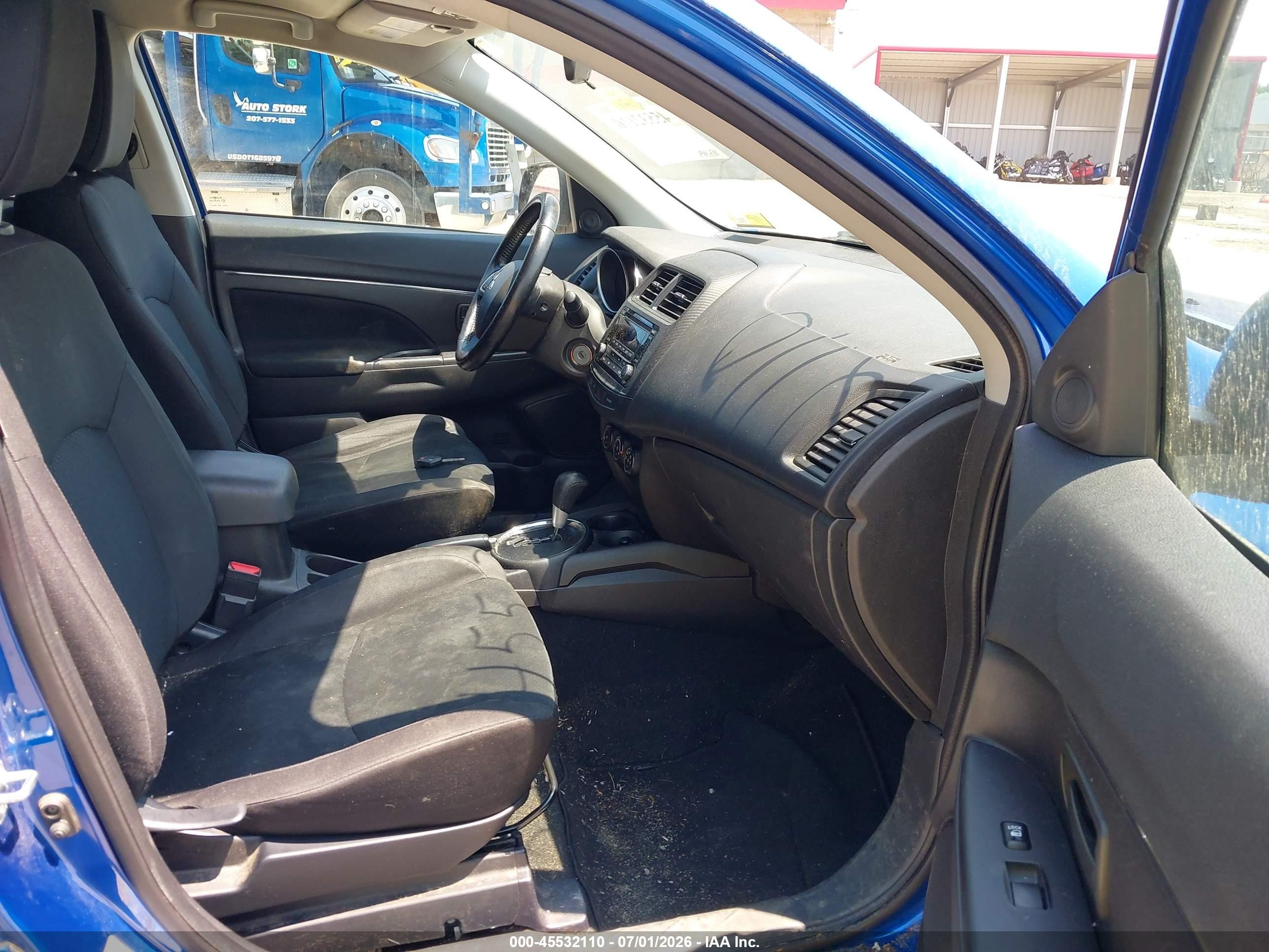 2015 Mitsubishi Outlander Sport Es Blue vin: 4A4AR3AU2FE057110