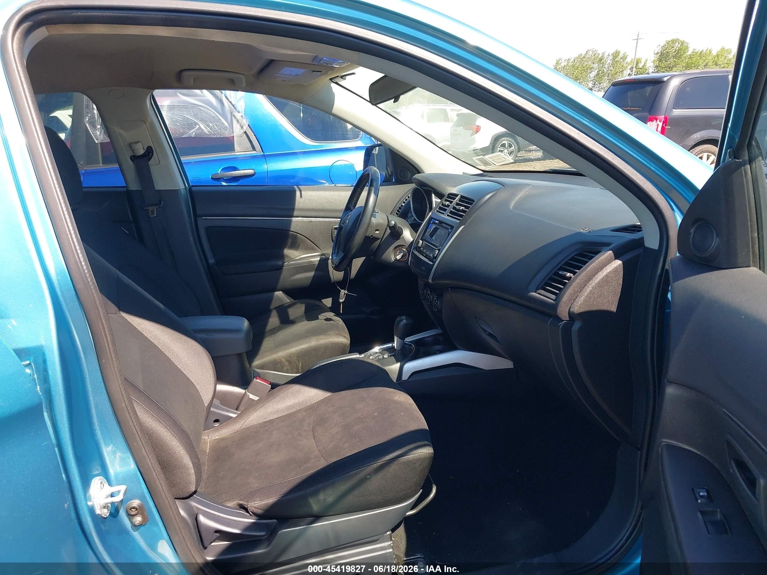 2014 Mitsubishi Outlander Sport Es Синий vin: 4A4AR3AU3EE004575