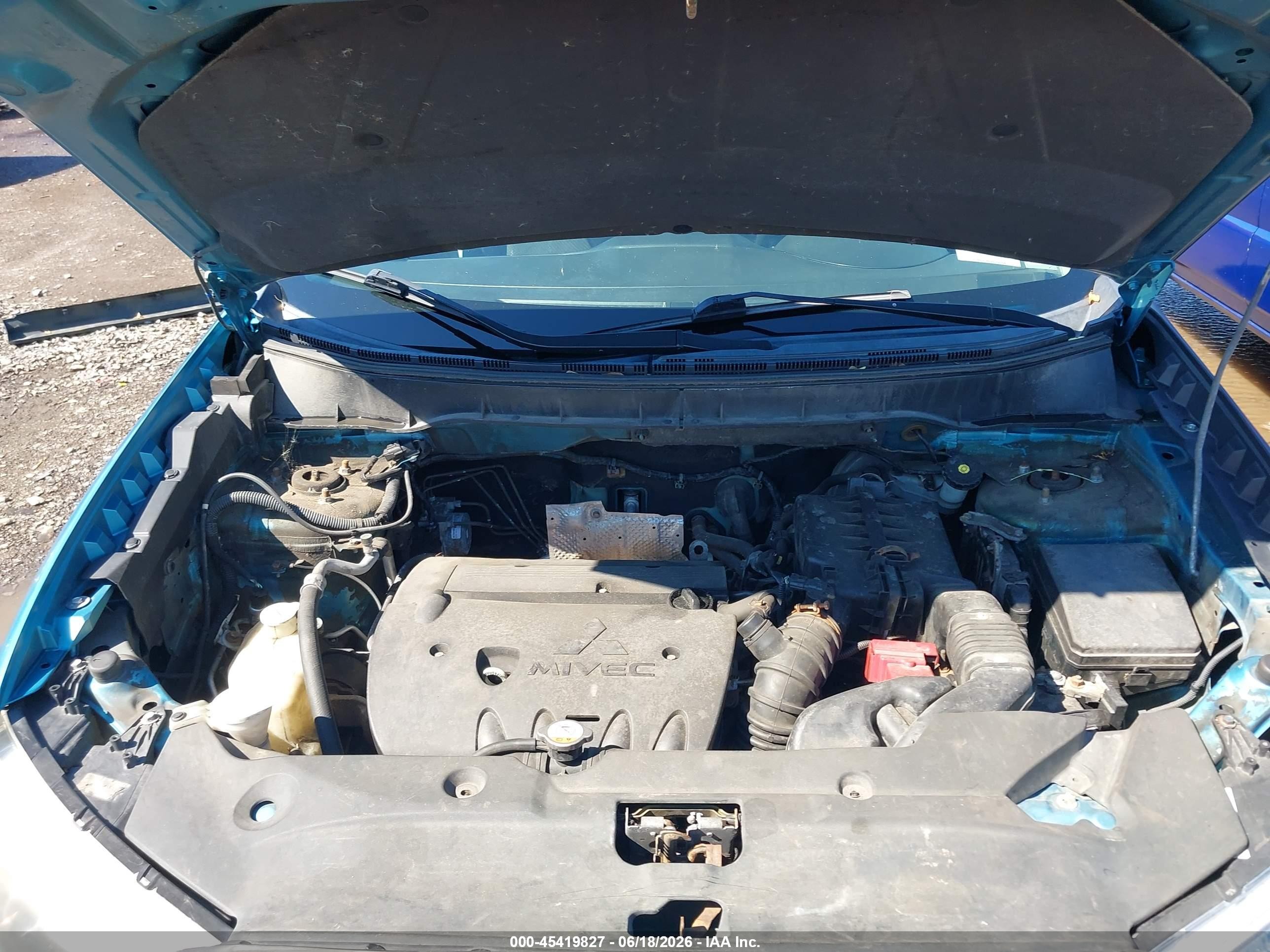 2014 Mitsubishi Outlander Sport Es Синий vin: 4A4AR3AU3EE004575