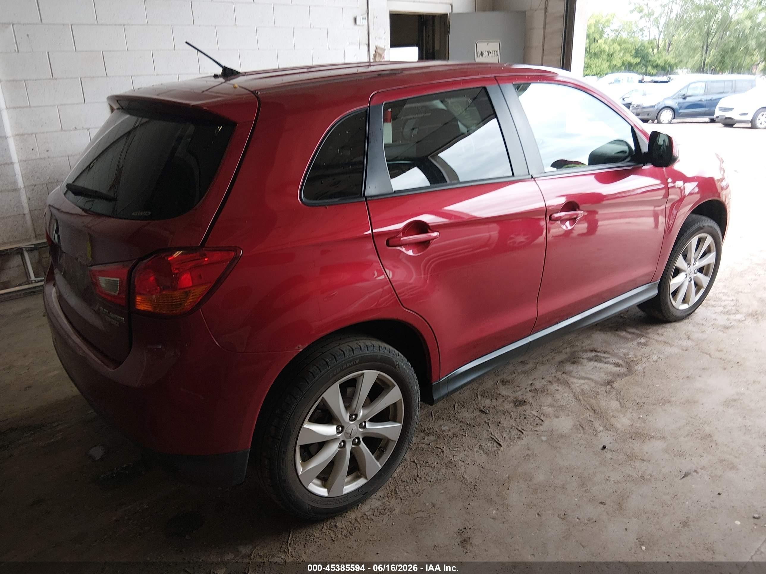 2014 Mitsubishi Outlander Sport Es Красный vin: 4A4AR3AU3EE021909