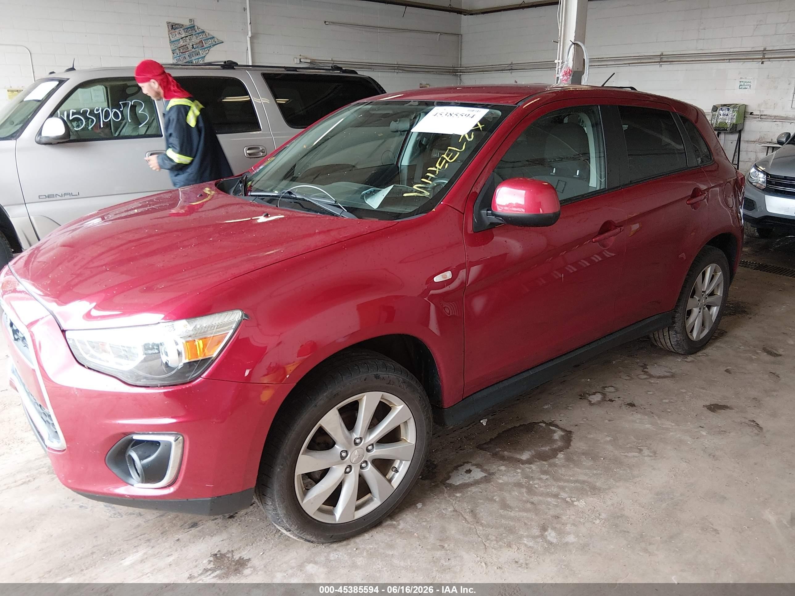 2014 Mitsubishi Outlander Sport Es Красный vin: 4A4AR3AU3EE021909