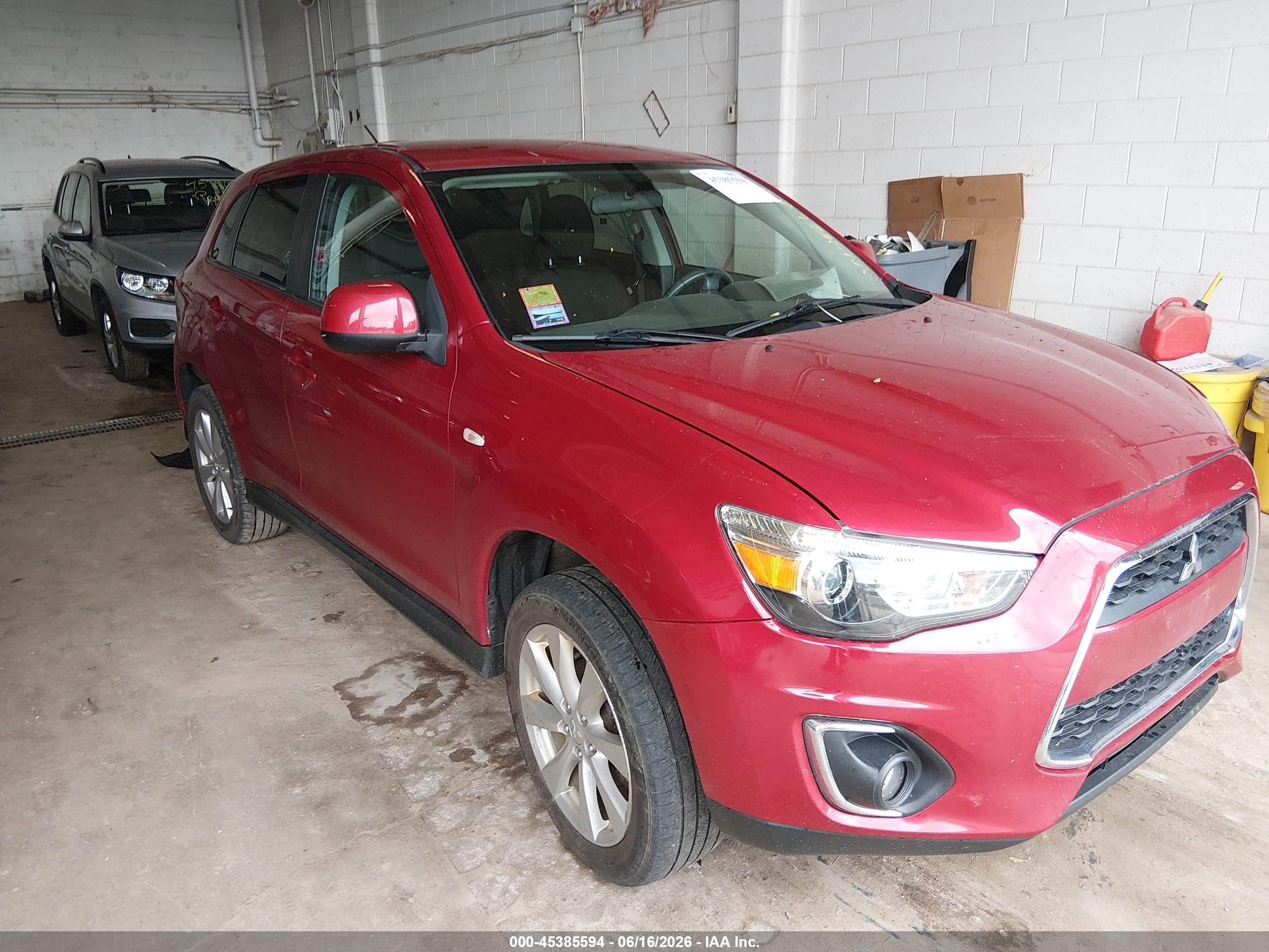 2014 Mitsubishi Outlander Sport Es Красный vin: 4A4AR3AU3EE021909