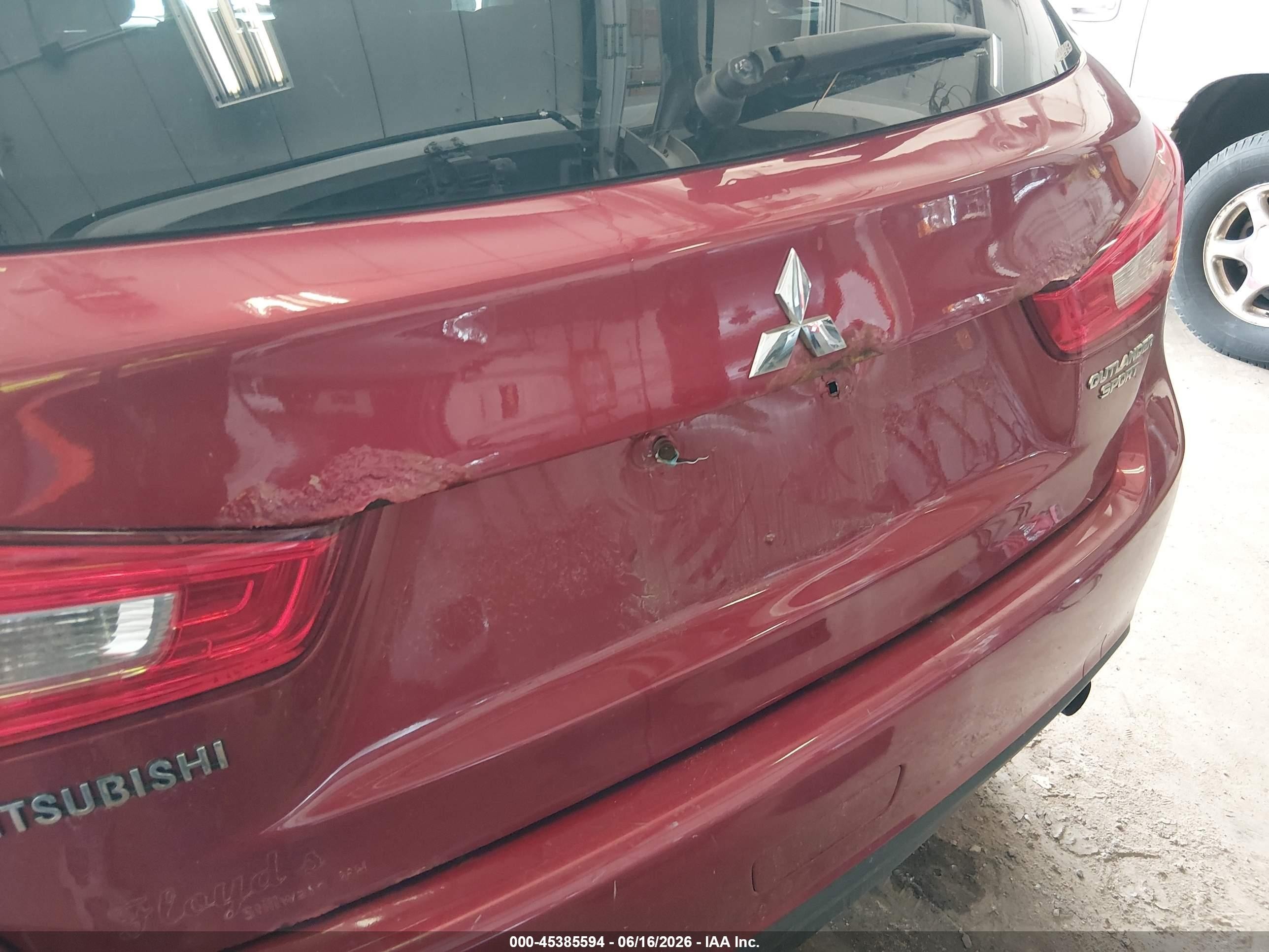 2014 Mitsubishi Outlander Sport Es Красный vin: 4A4AR3AU3EE021909