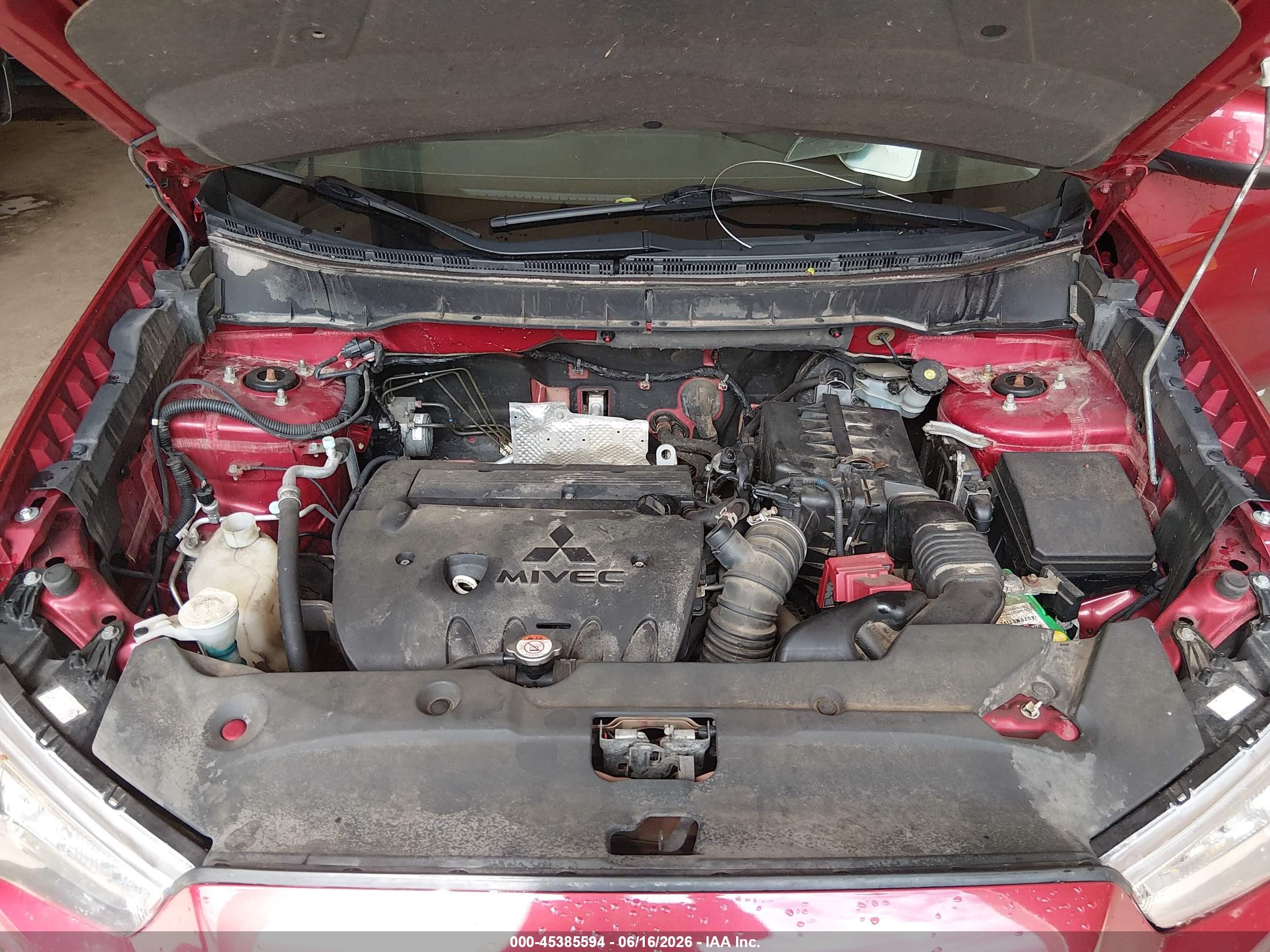 2014 Mitsubishi Outlander Sport Es Красный vin: 4A4AR3AU3EE021909
