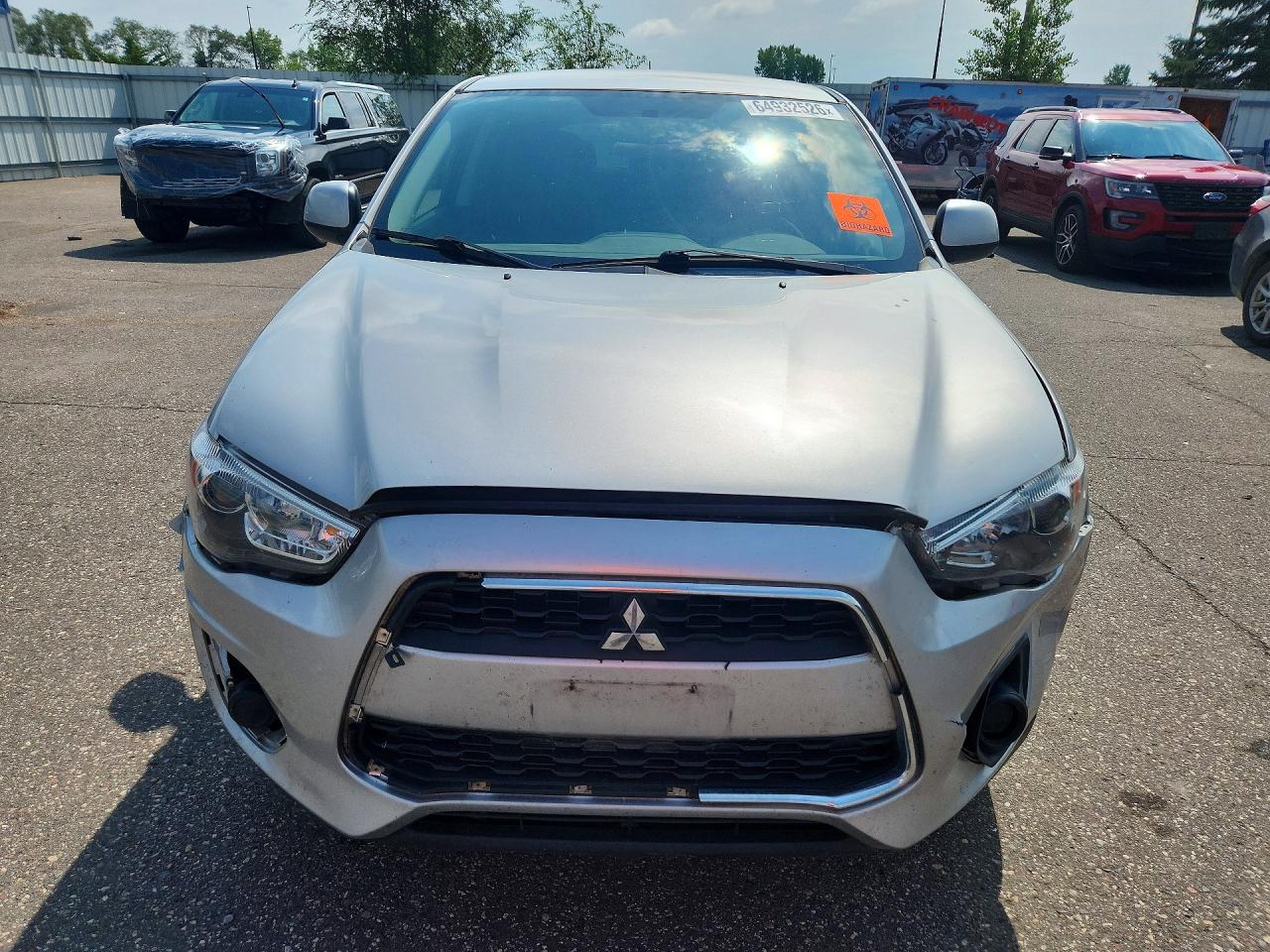2015 Mitsubishi Outlander Sport Es Silver vin: 4A4AR3AU3FE038534