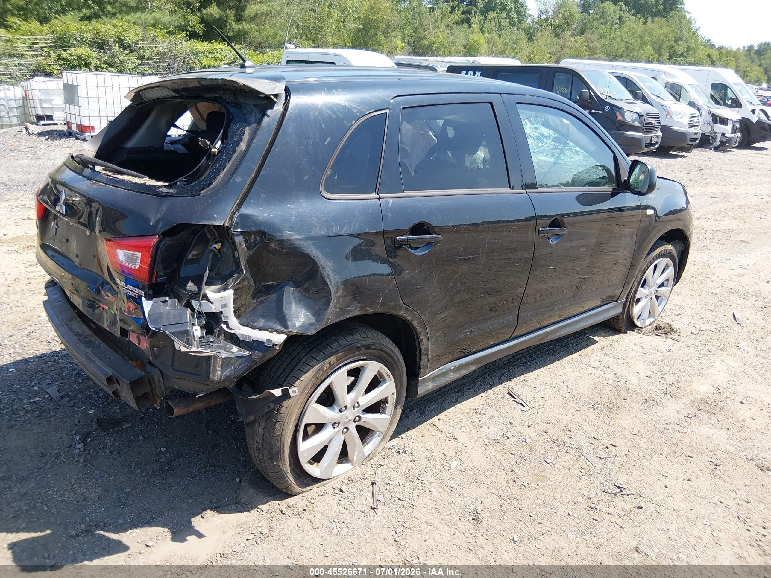 2015 Mitsubishi Outlander Sport Es Black vin: 4A4AR3AU3FE040753