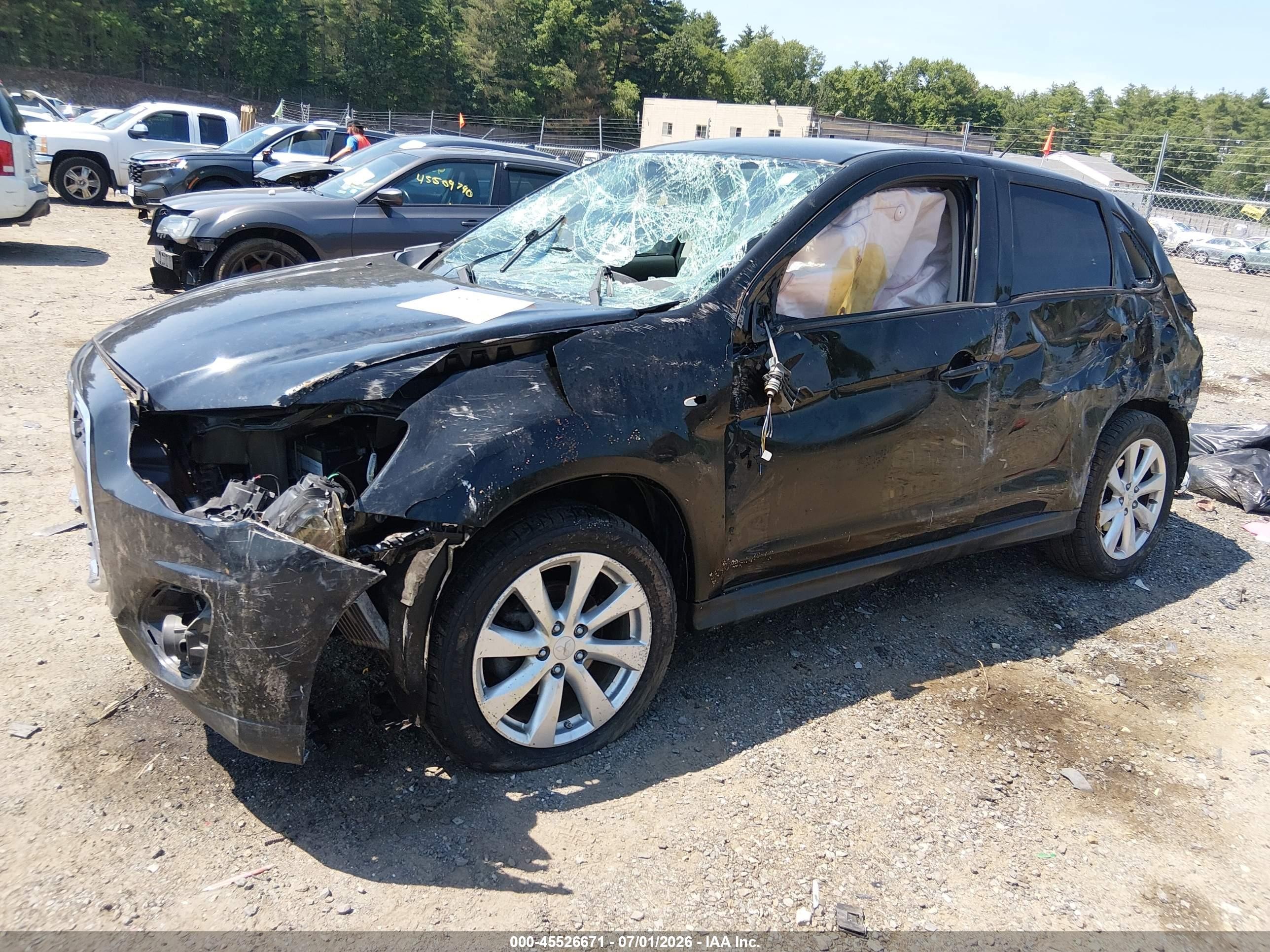 2015 Mitsubishi Outlander Sport Es Black vin: 4A4AR3AU3FE040753
