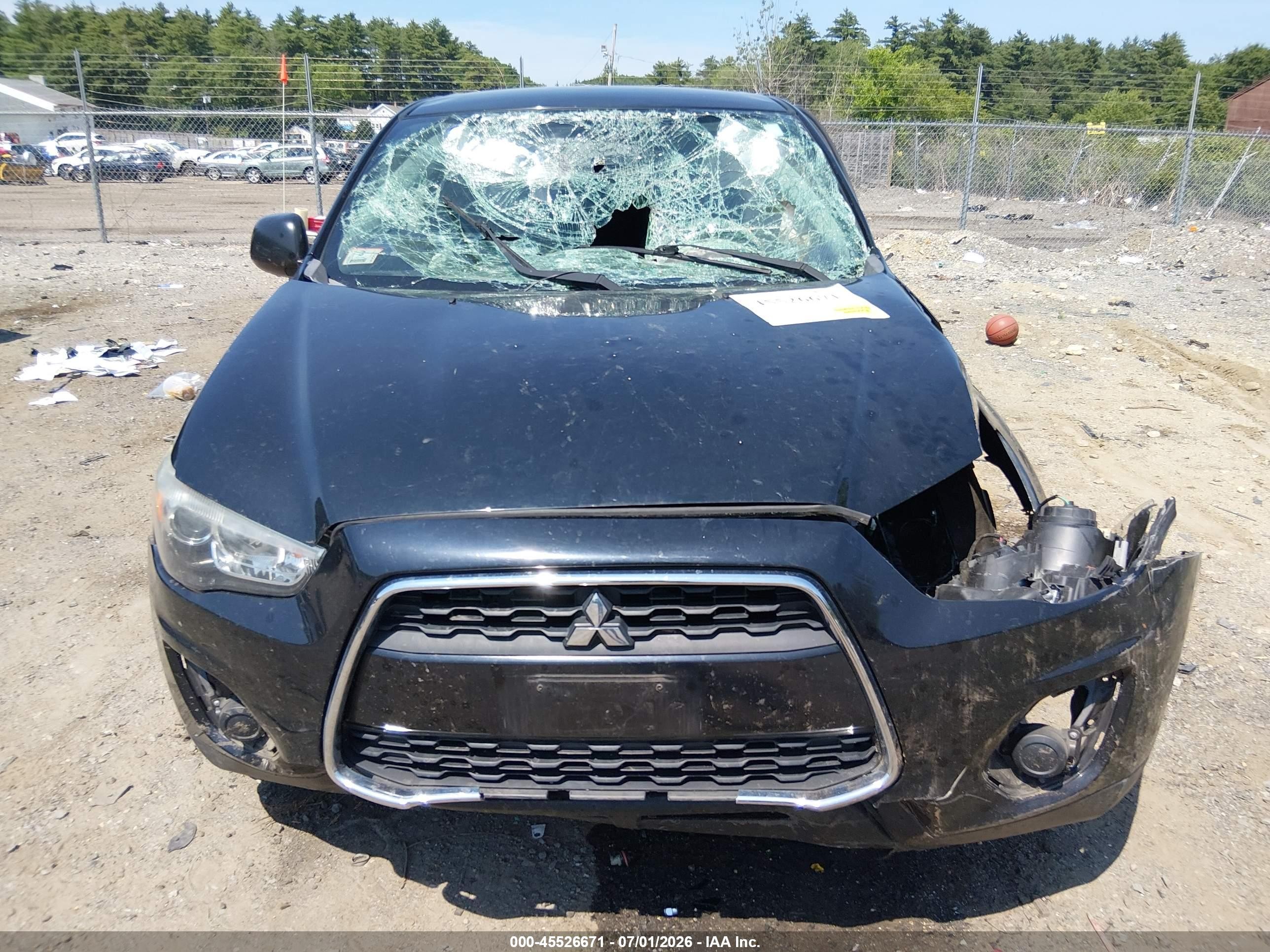2015 Mitsubishi Outlander Sport Es Black vin: 4A4AR3AU3FE040753