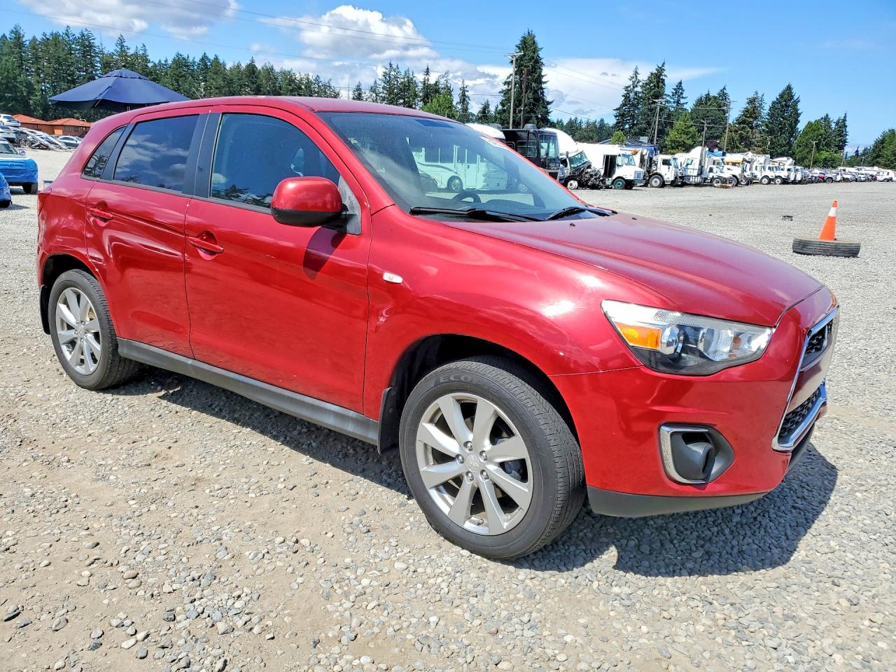 2015 Mitsubishi Outlander Sport Es Красный vin: 4A4AR3AU3FE054121