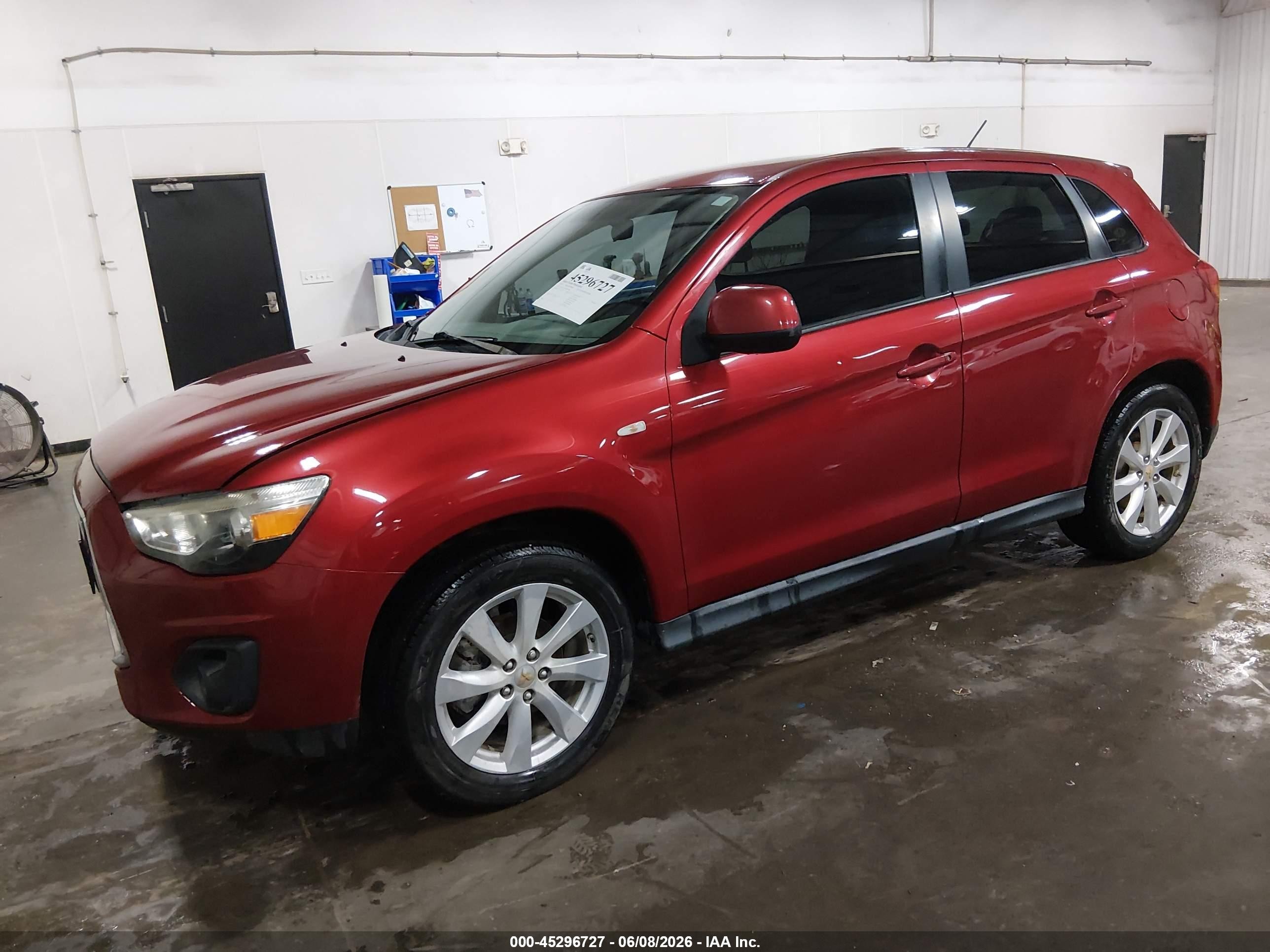 2014 Mitsubishi Outlander Sport Es Red vin: 4A4AR3AU4EE004598