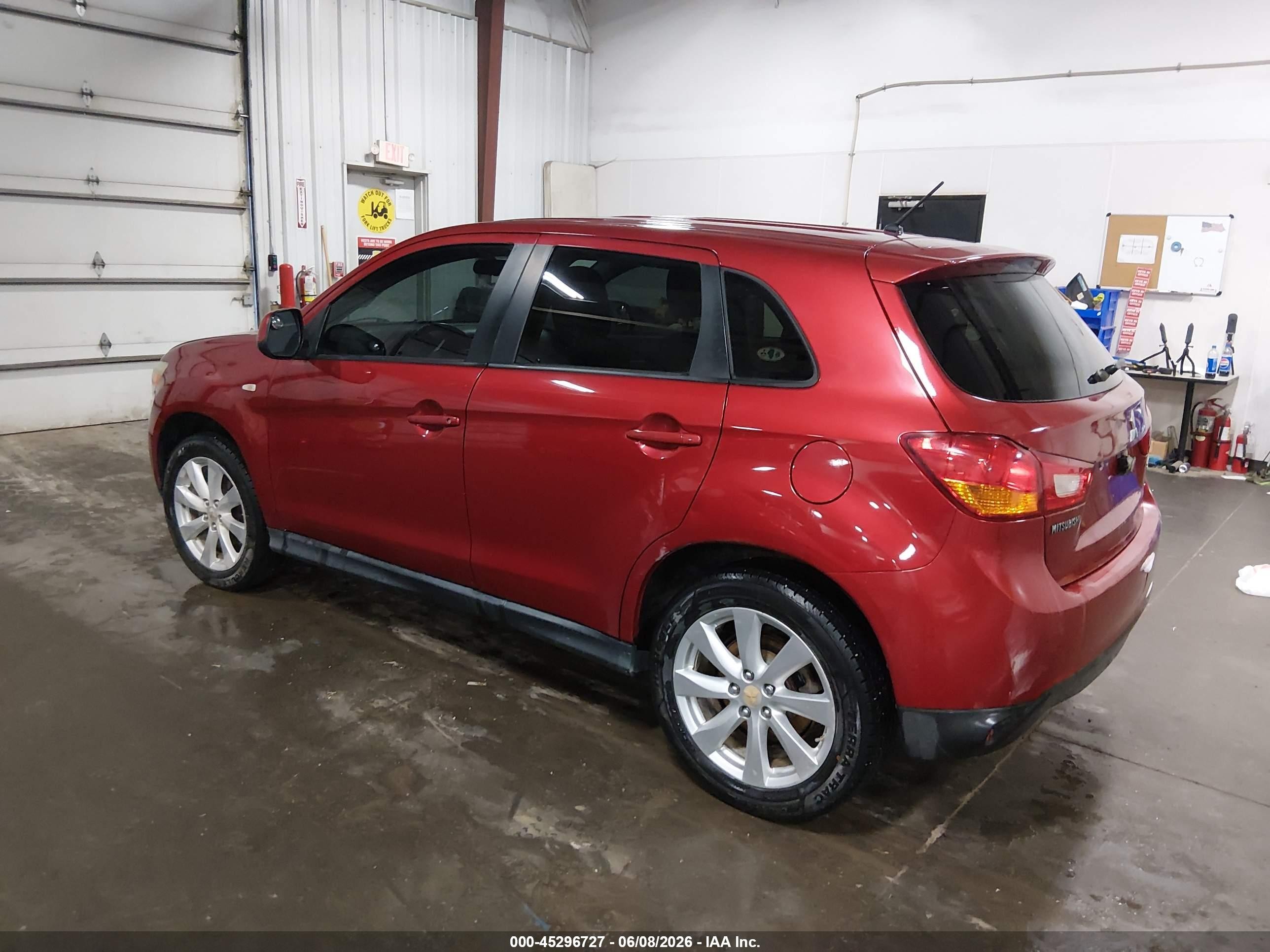 2014 Mitsubishi Outlander Sport Es Red vin: 4A4AR3AU4EE004598