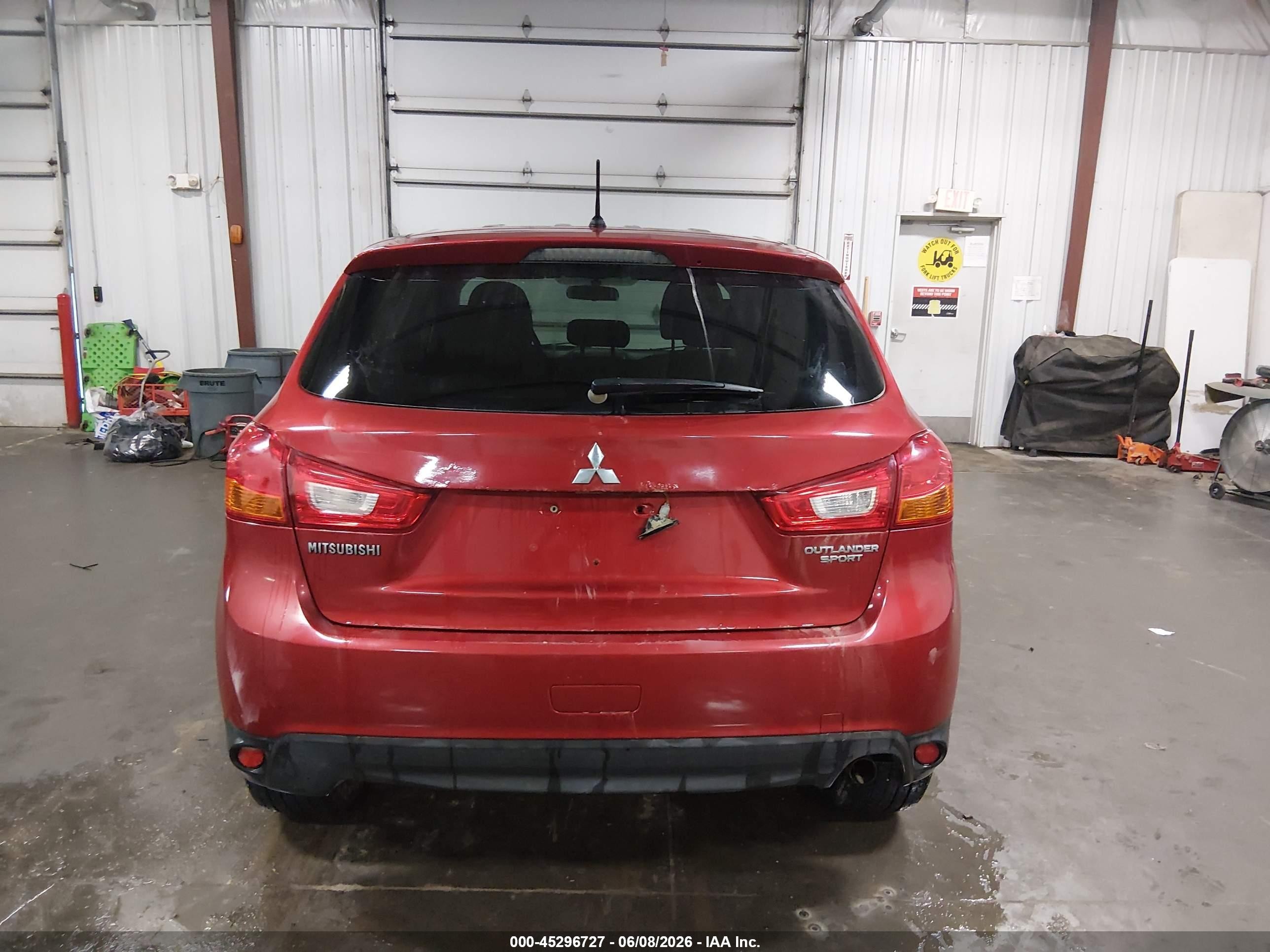 2014 Mitsubishi Outlander Sport Es Red vin: 4A4AR3AU4EE004598