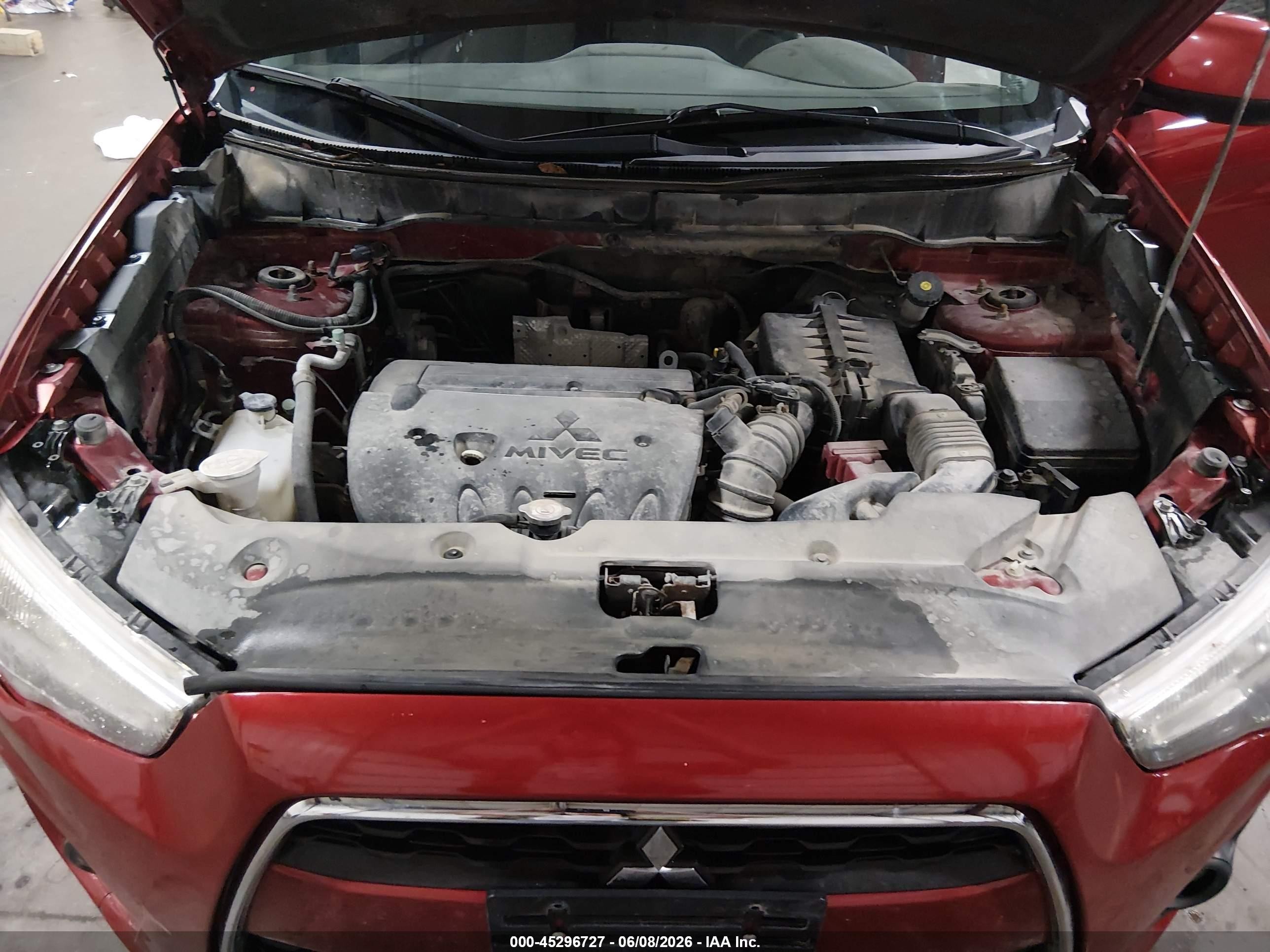 2014 Mitsubishi Outlander Sport Es Red vin: 4A4AR3AU4EE004598